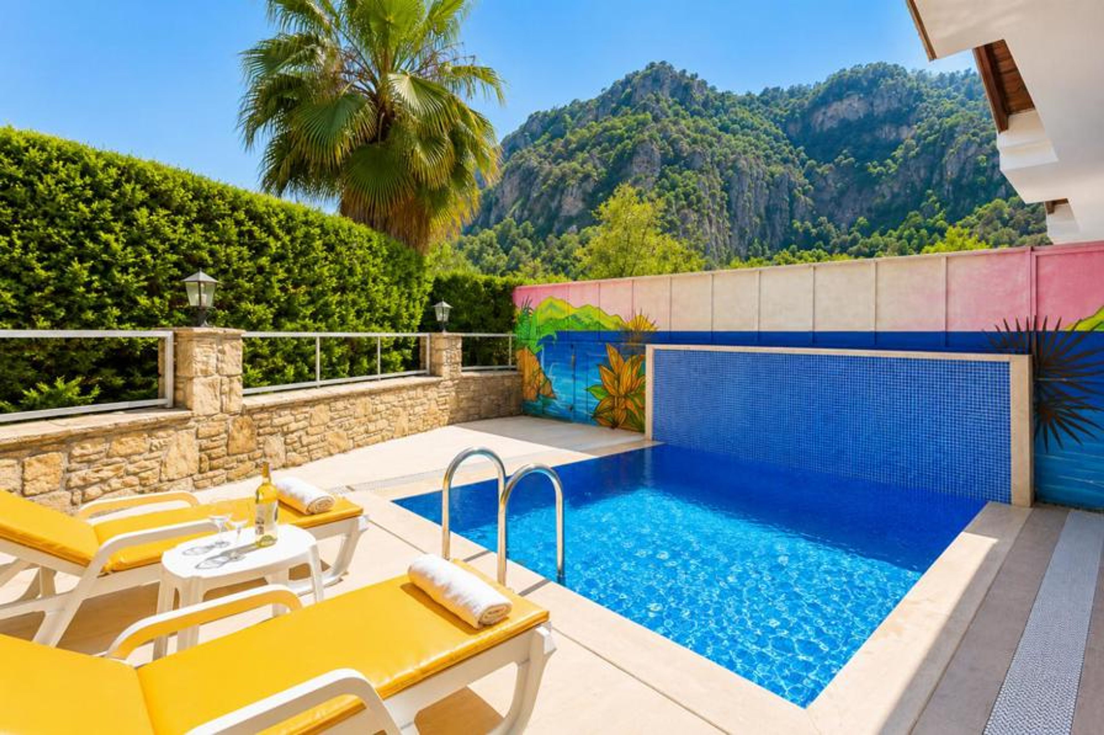 Private pool and terrace with views