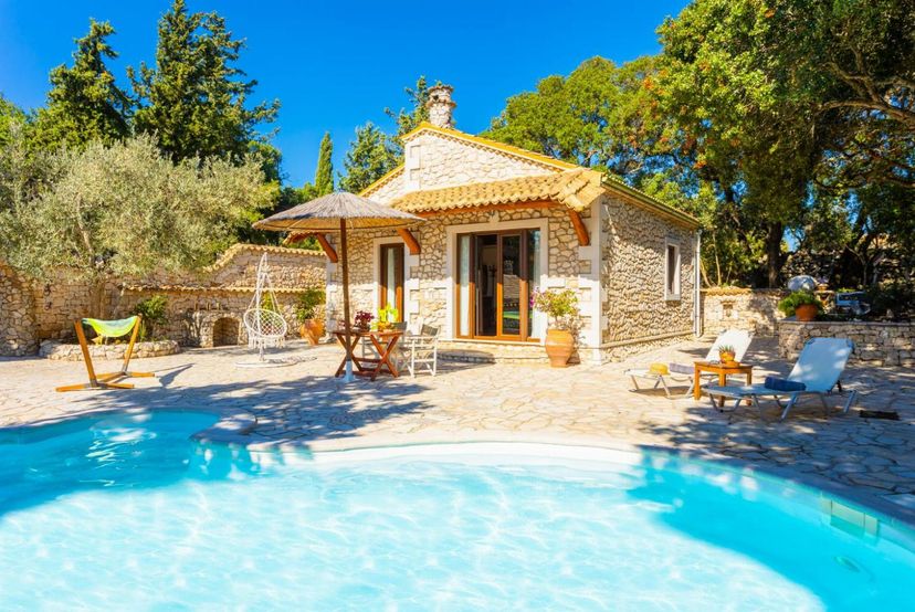 Villa in Greece, Paxos: Beautiful villa with private pool, terrace, and garden with sea views