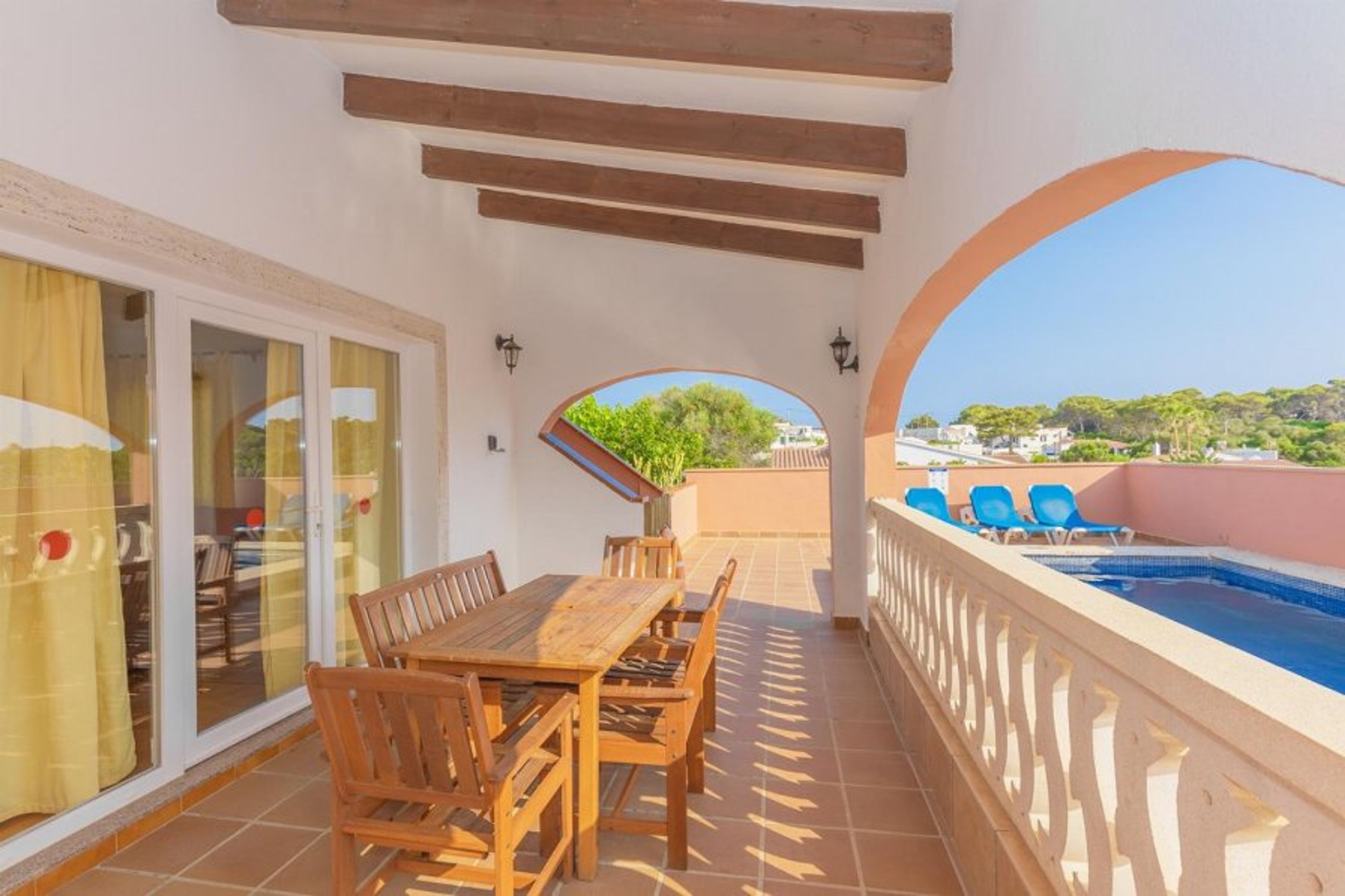 Sheltered terrace area