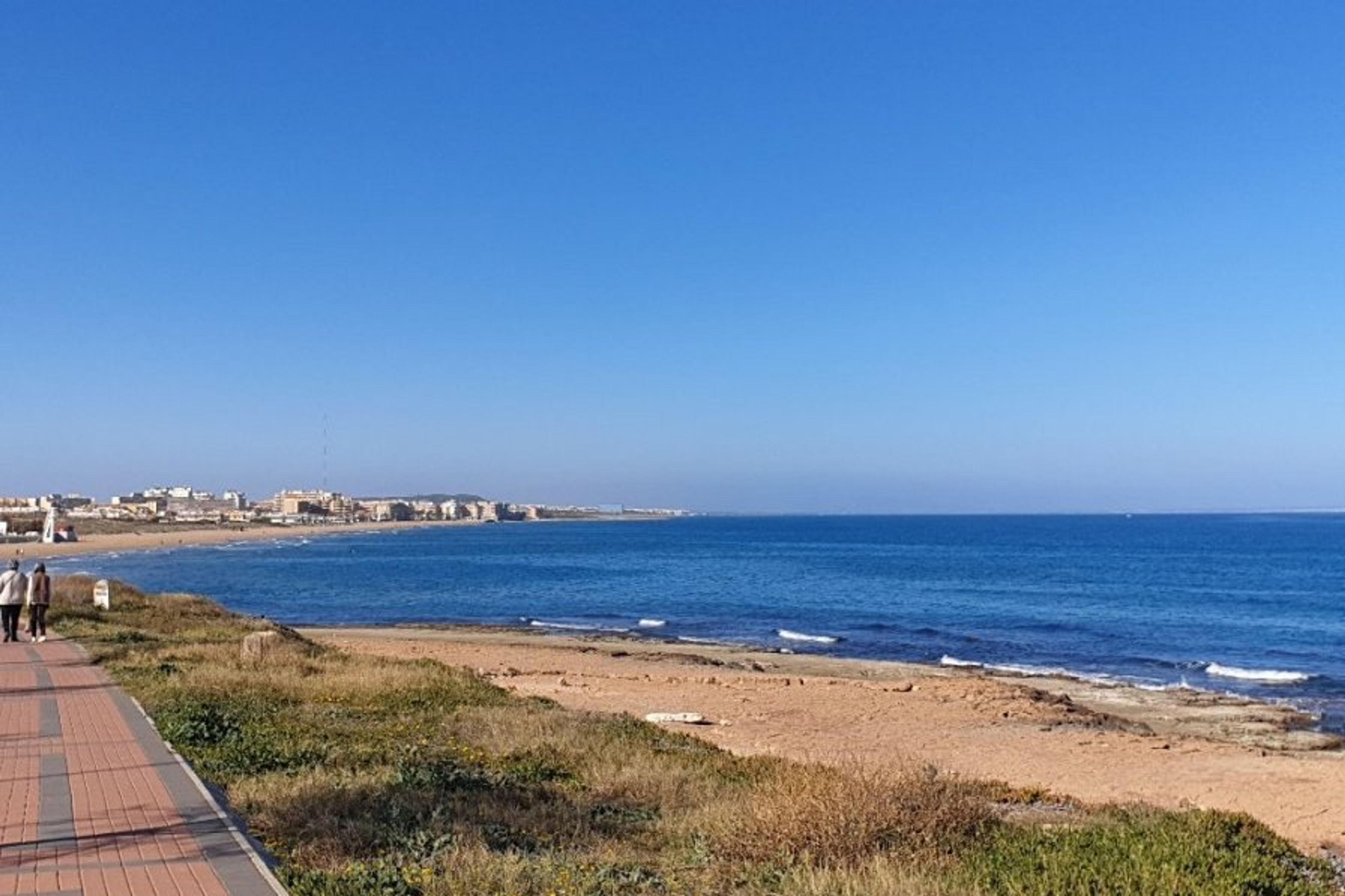 The beach just a 5 minute walk away