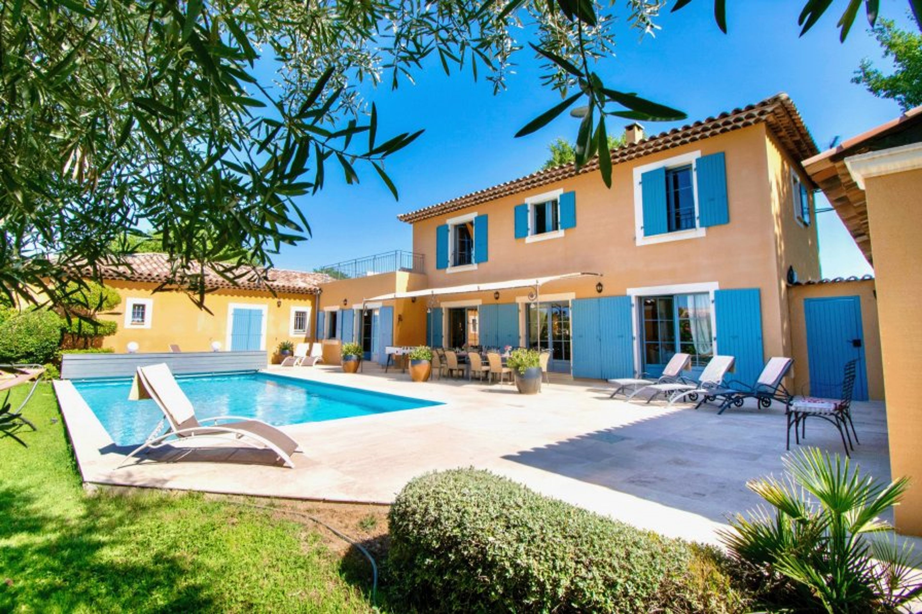 Villa with private pool. Large terrace, partly covered.