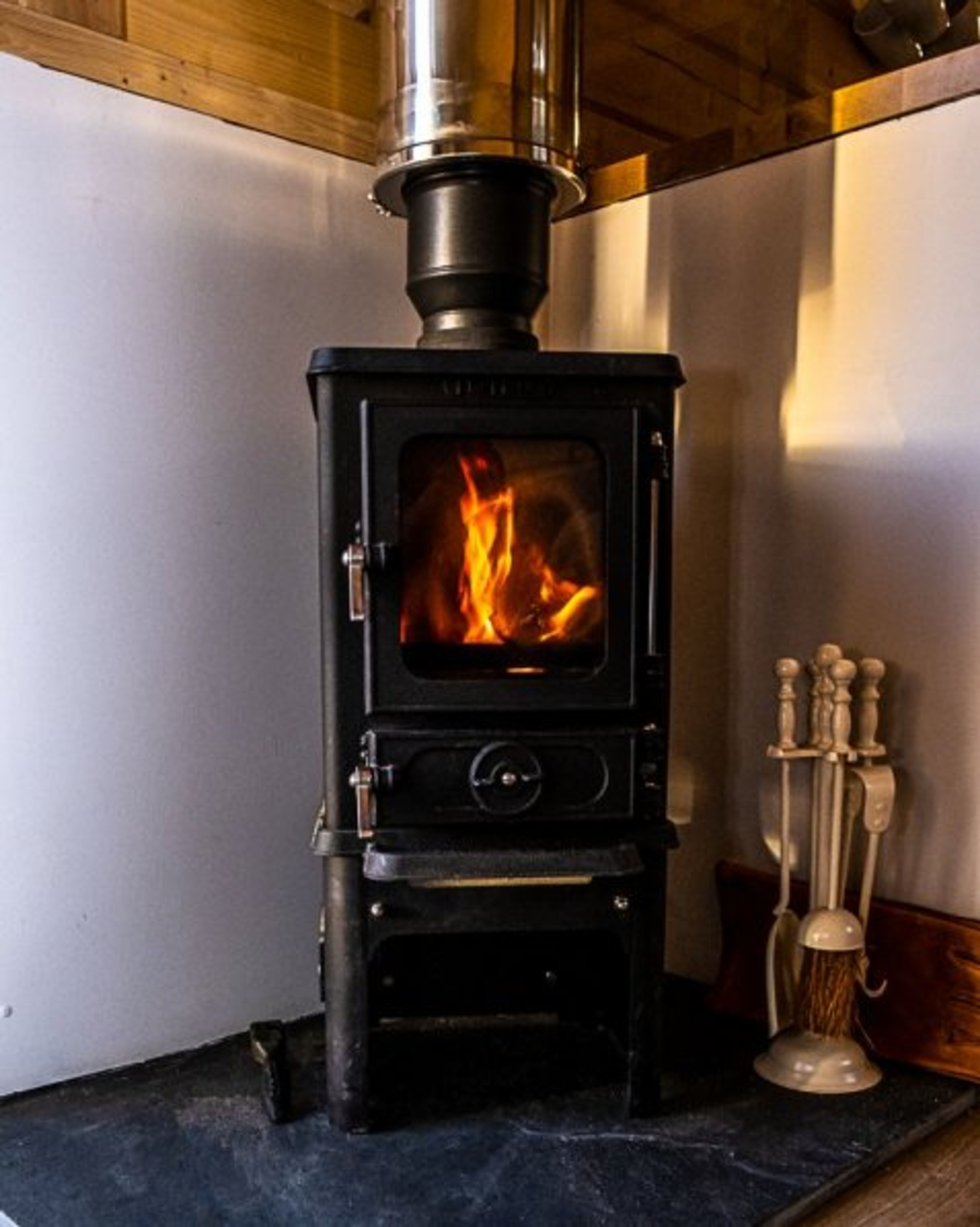 Log burner - we even supply the wood