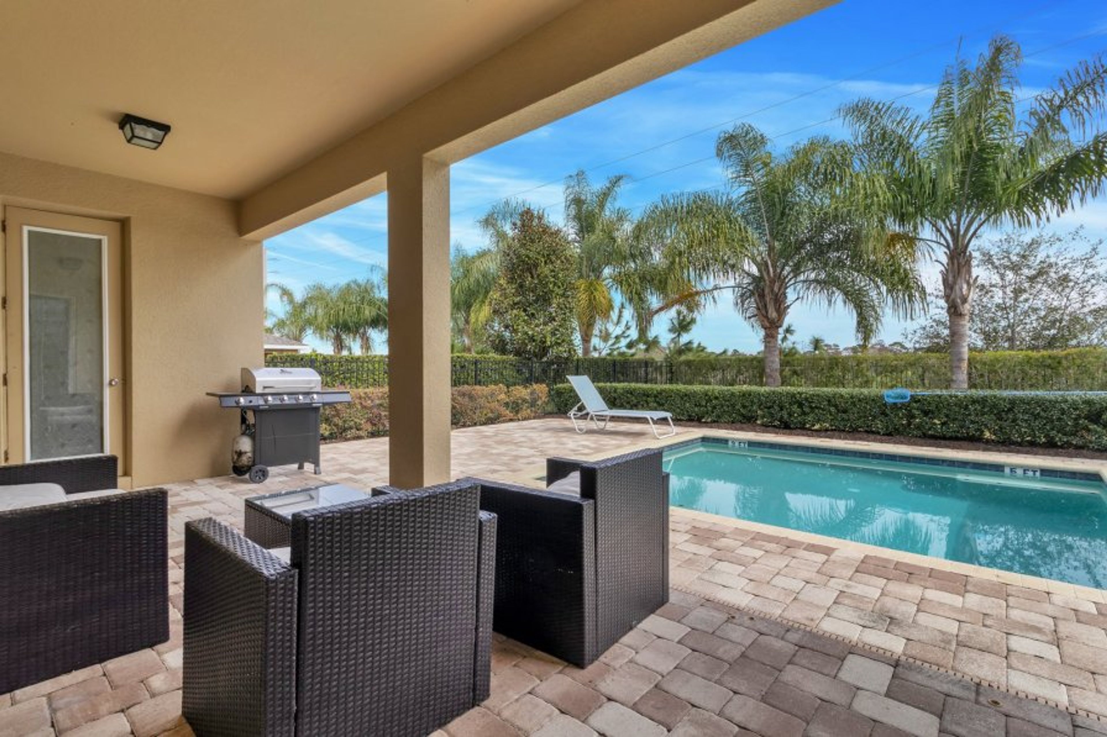 Patio and pool area 
