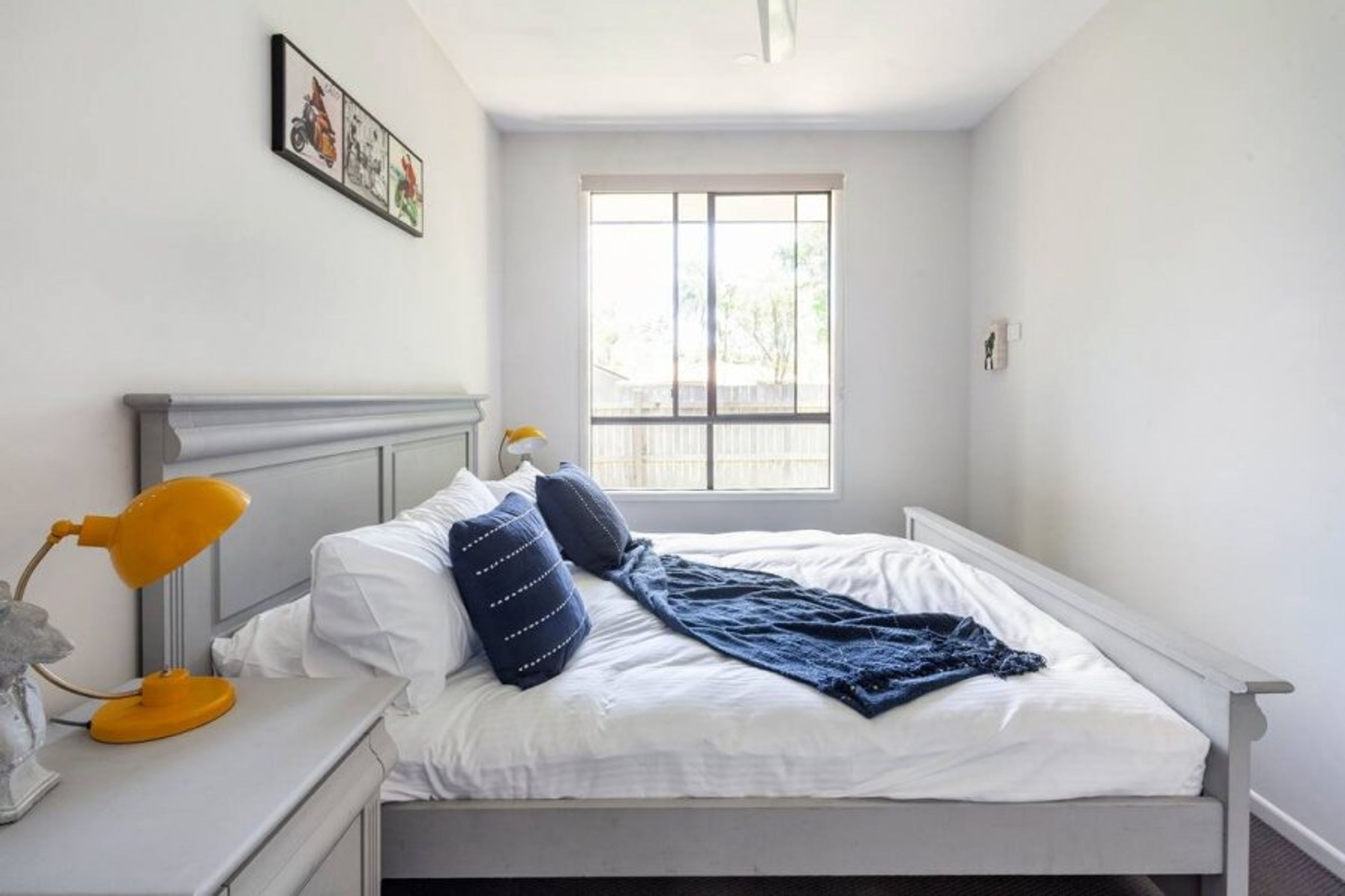 King size bed, with walk-in robe