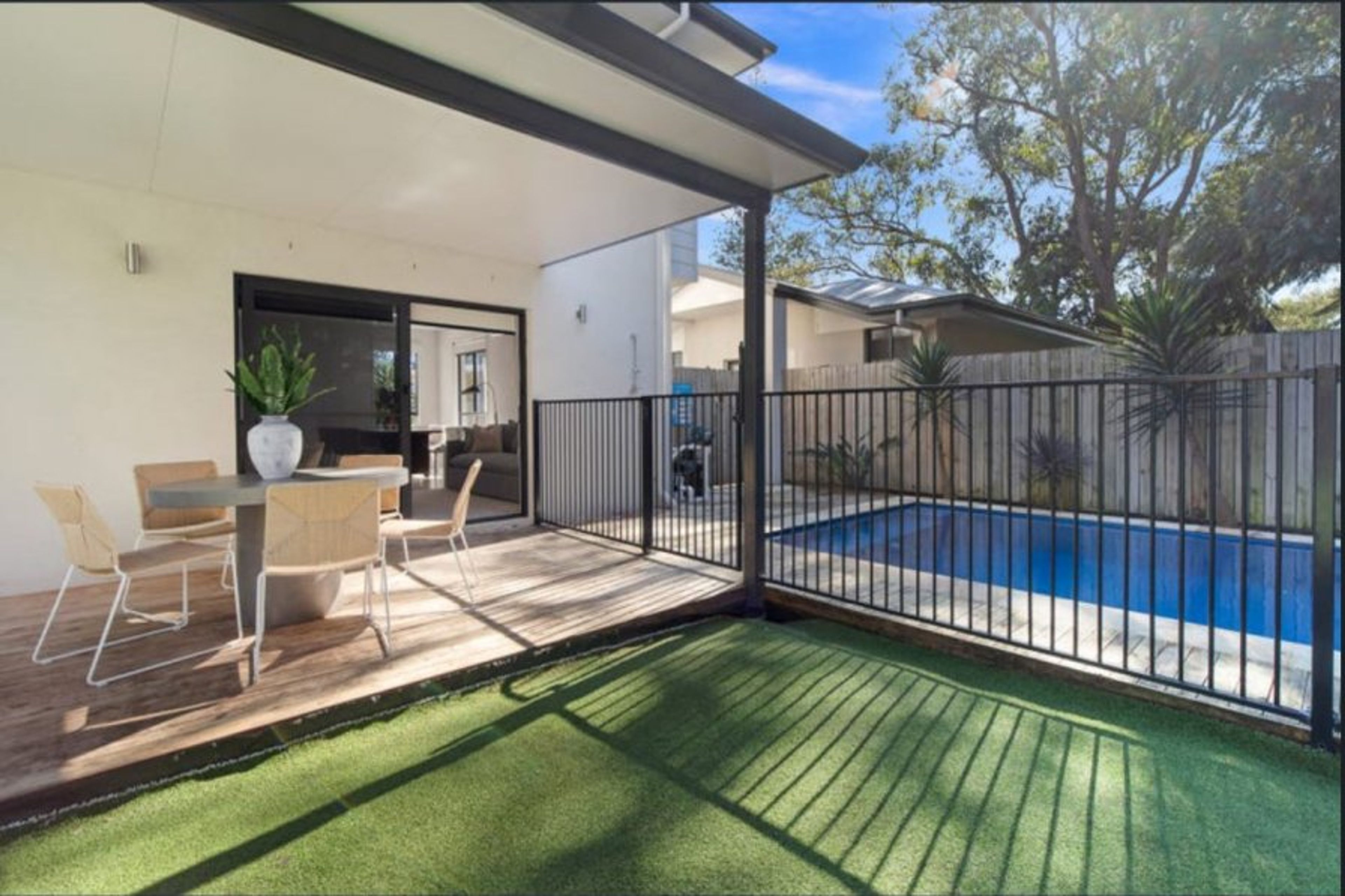 Enjoy breakfast outside by the pool or have a barbecue lunch 