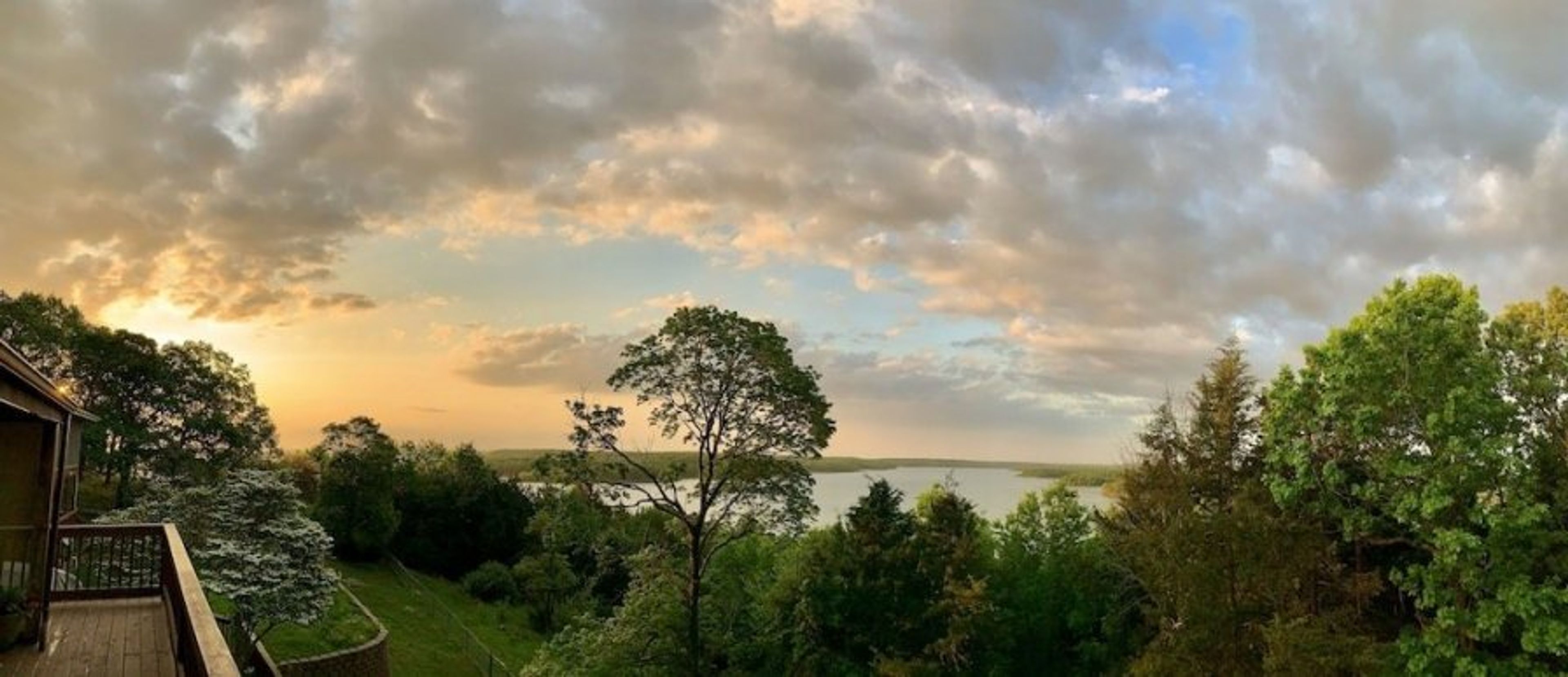 Enjoy beautiful views of Truman lake from our 1000sqft covered deck. 