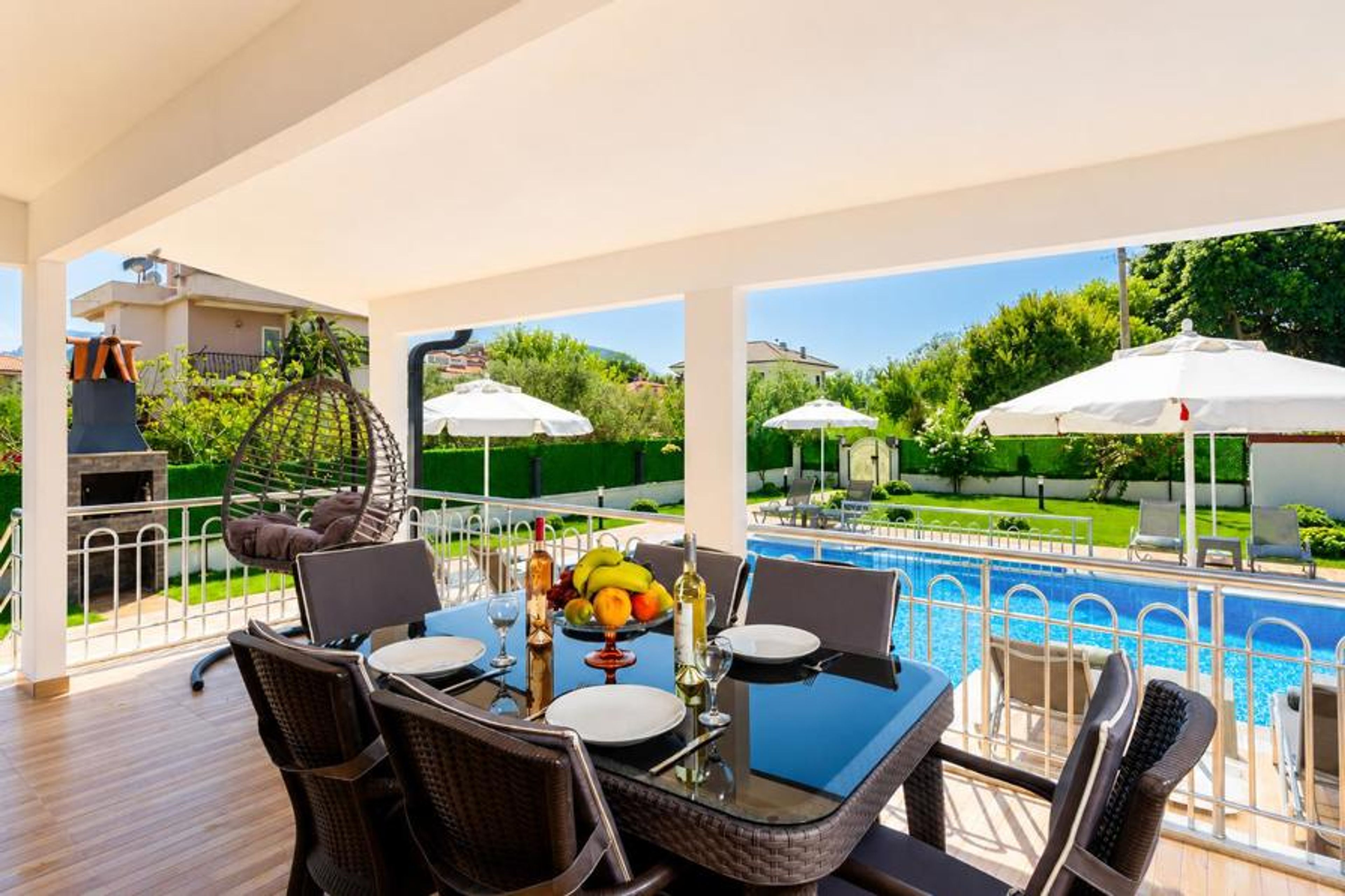 Sheltered terrace area