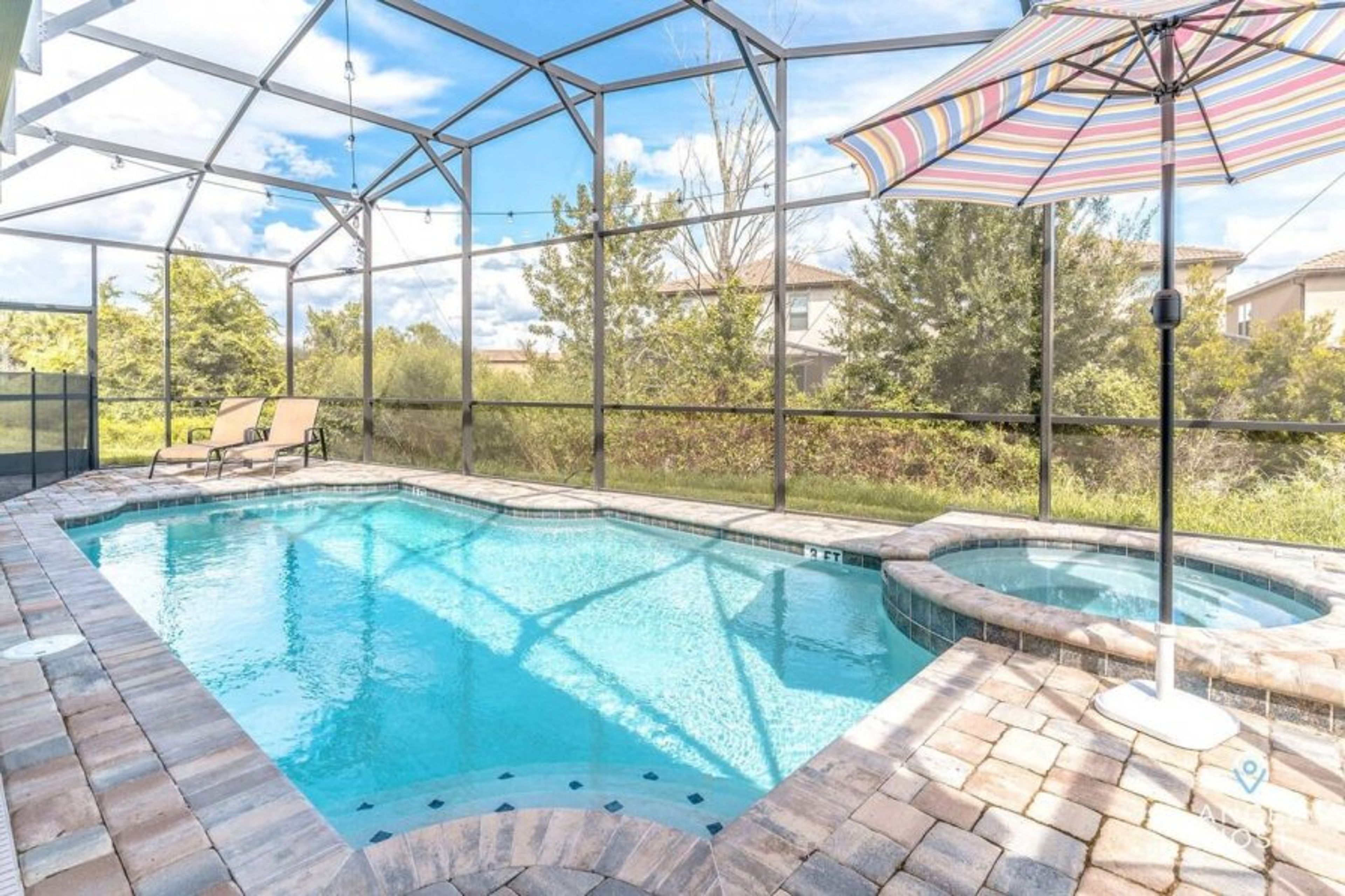 Take a day off from the parks and spend it here at your private pool!
