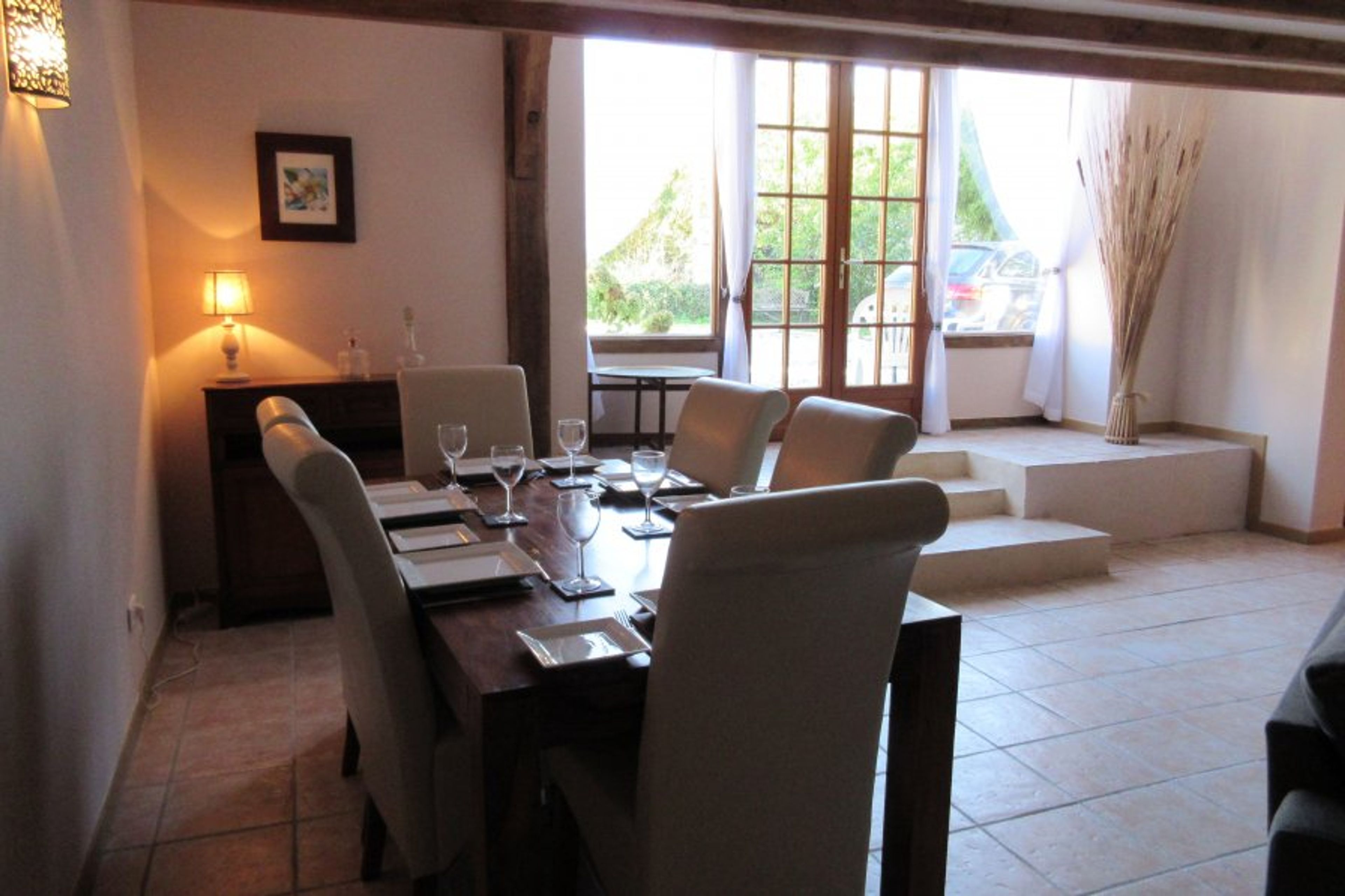 Spacious dining area