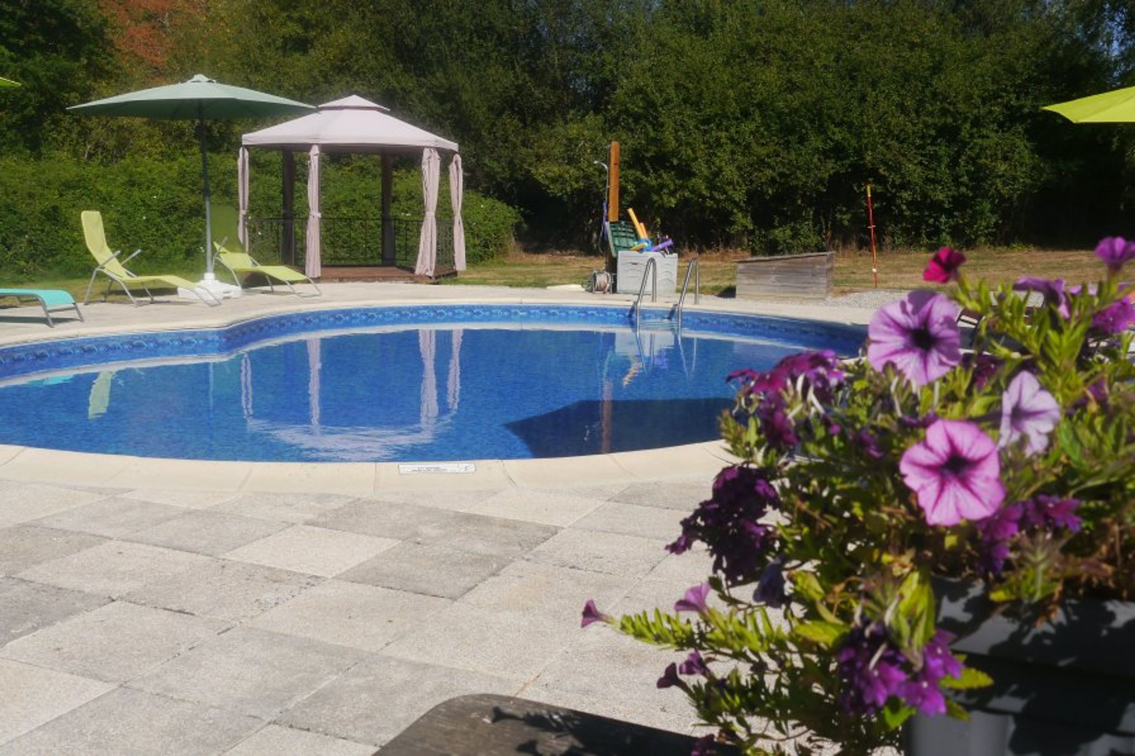 Lovely 9x5x1.2 metre pool inflatables welcome but not supplied