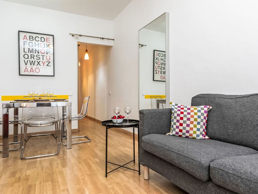 Apartment in Spain, Sants - Badal: Living Room