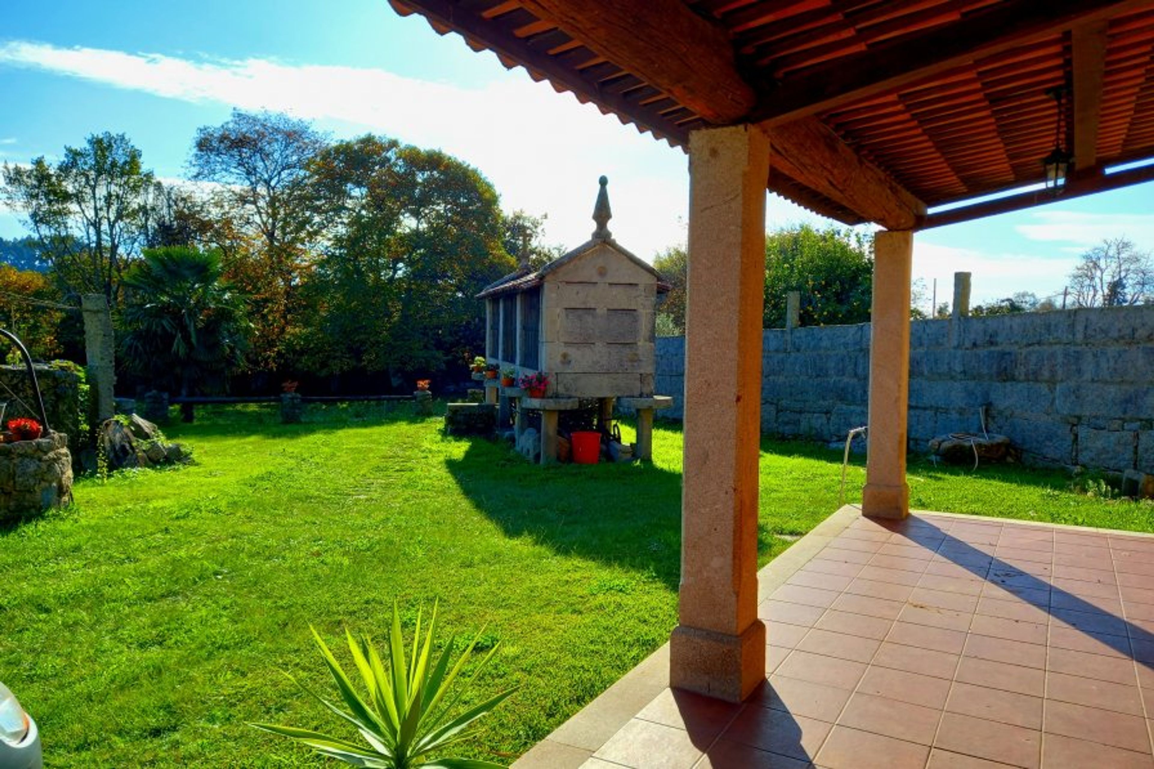 Porch overlooking the garden