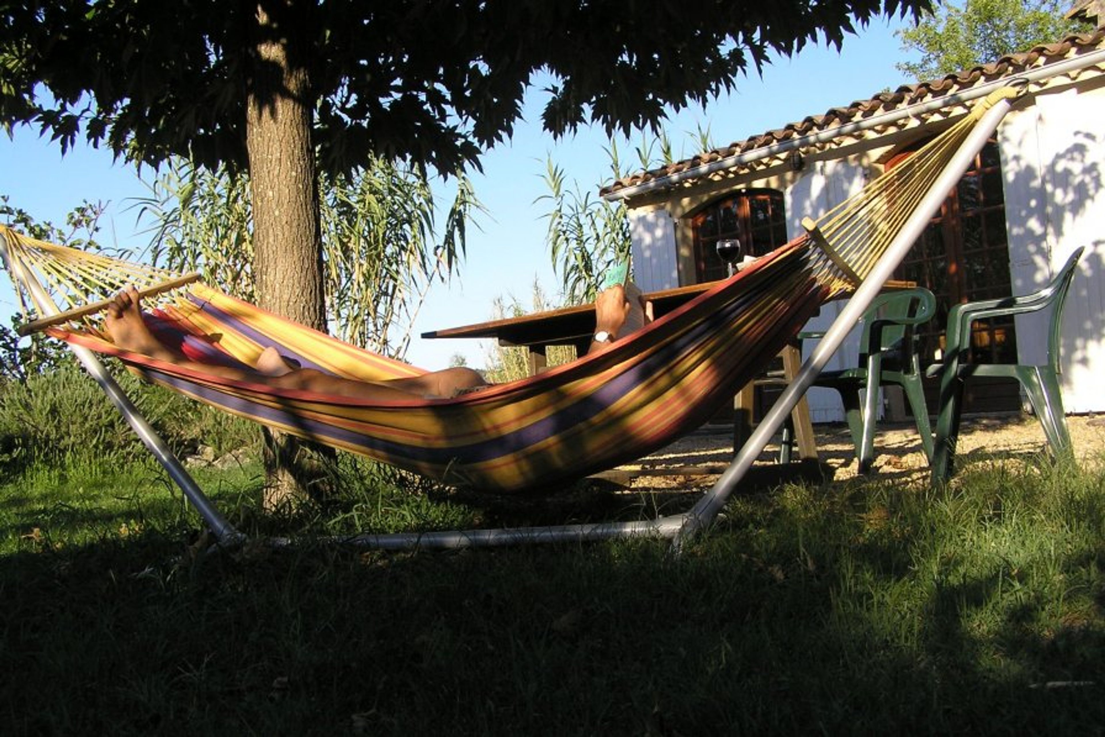 Relax in your hammoch under the mulberry tree in your own garden.