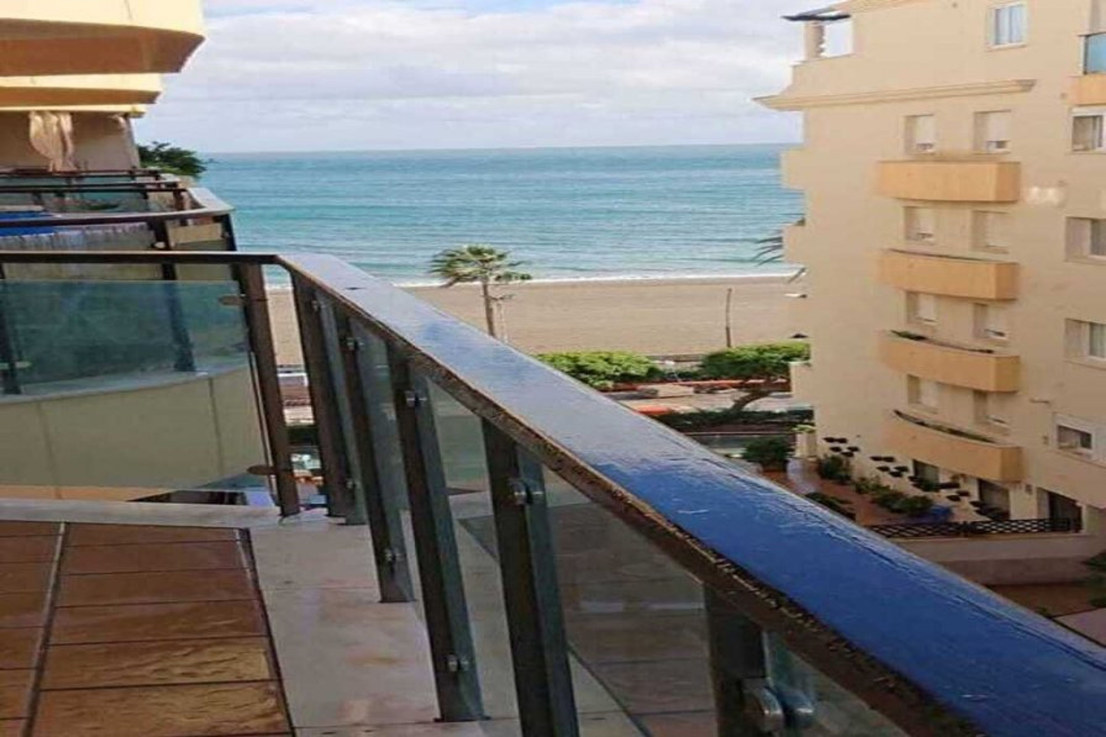 Views from the terrace, literally steps from the beach. 