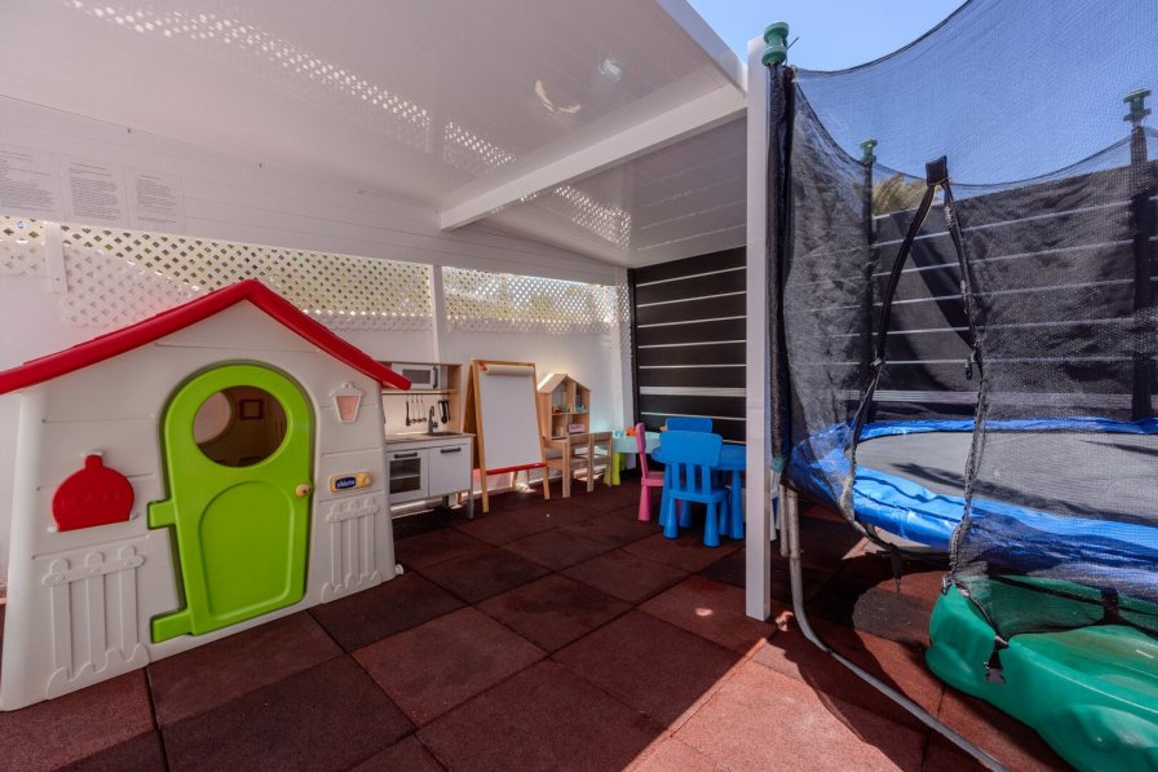 gated play area plus free bikes and scooters and much more
