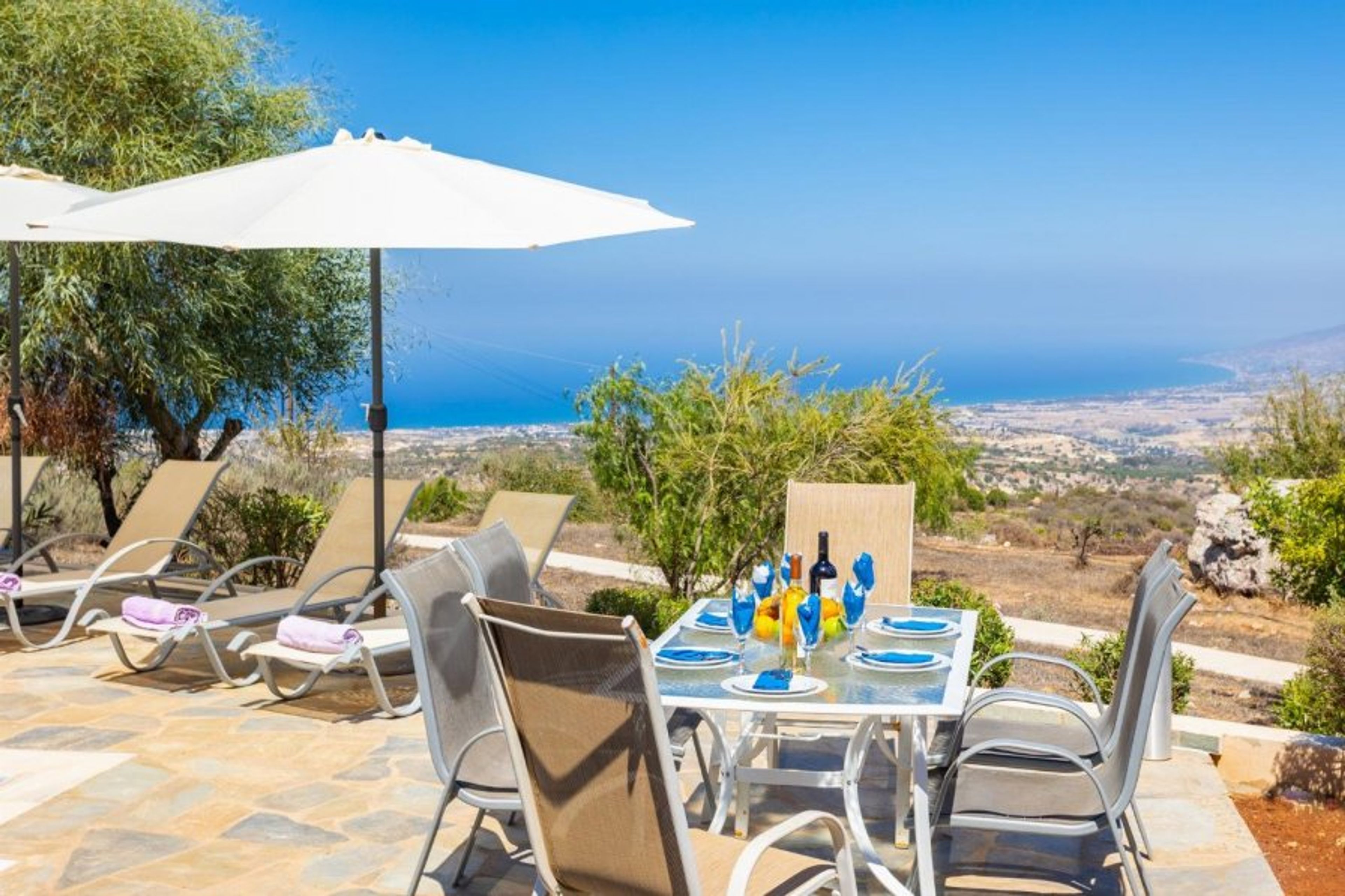 Terrace area with sea views