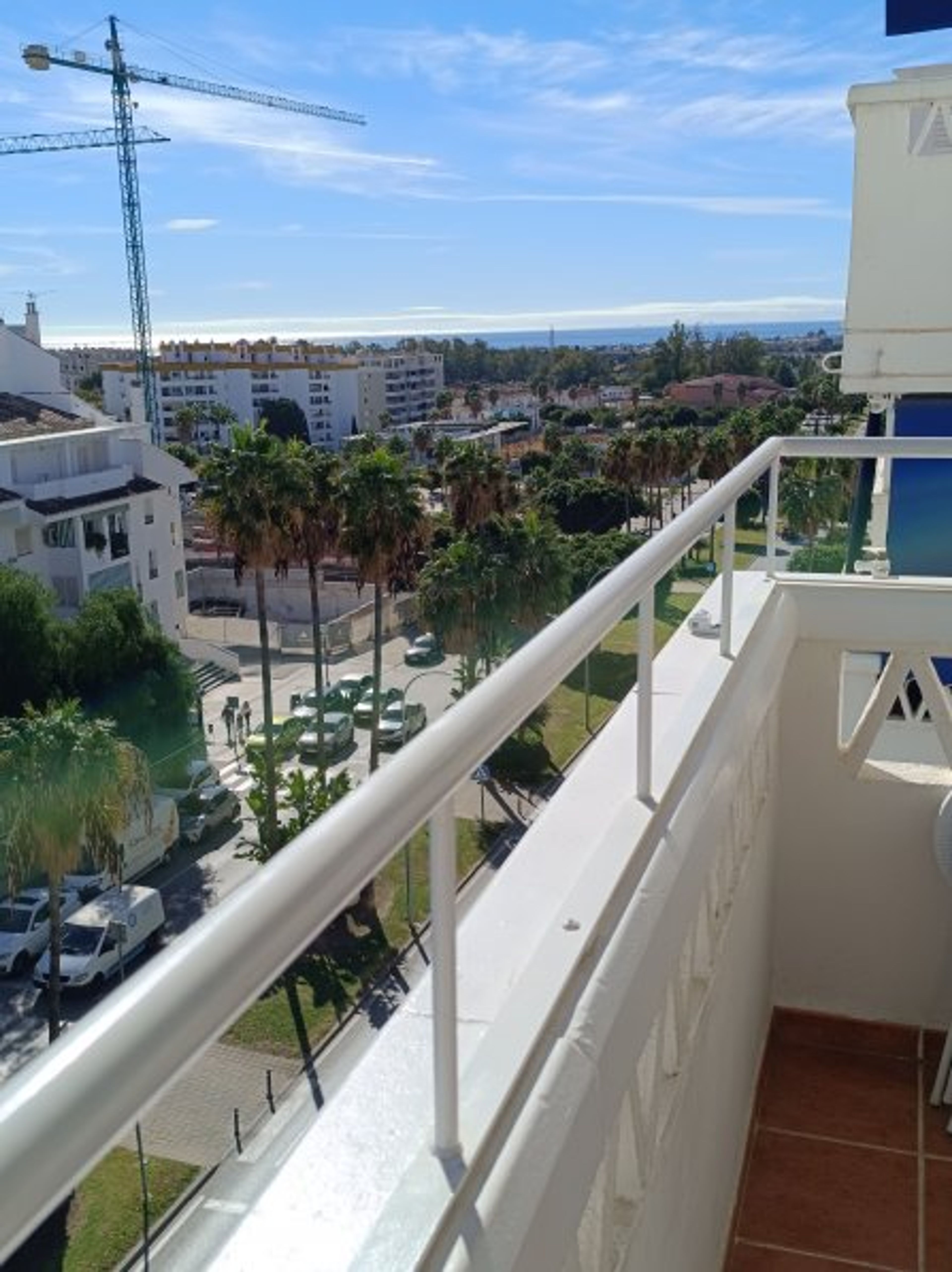 Looking south towards the Mediterranean Sea from the terrace.