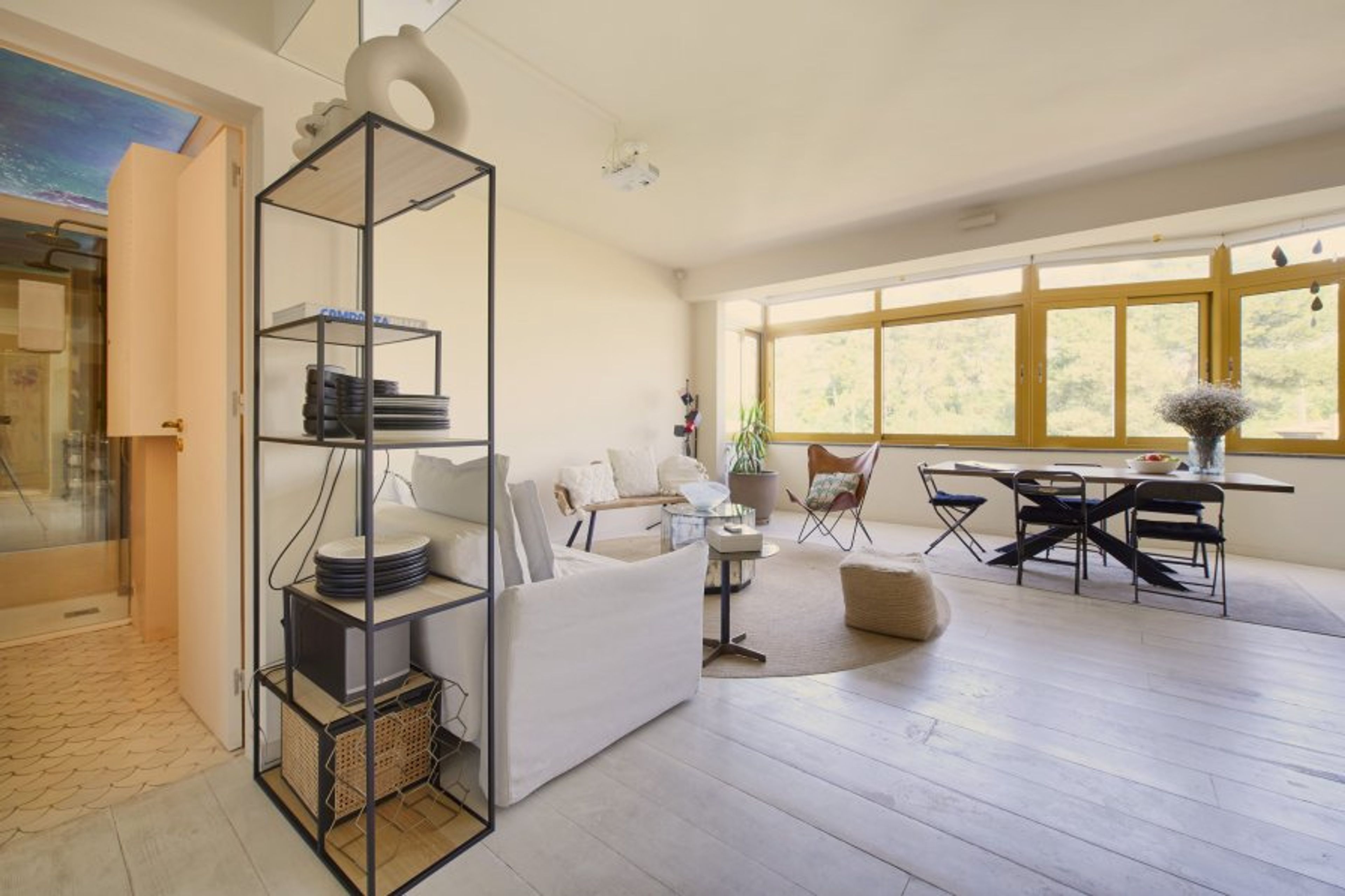 Living room with dining area