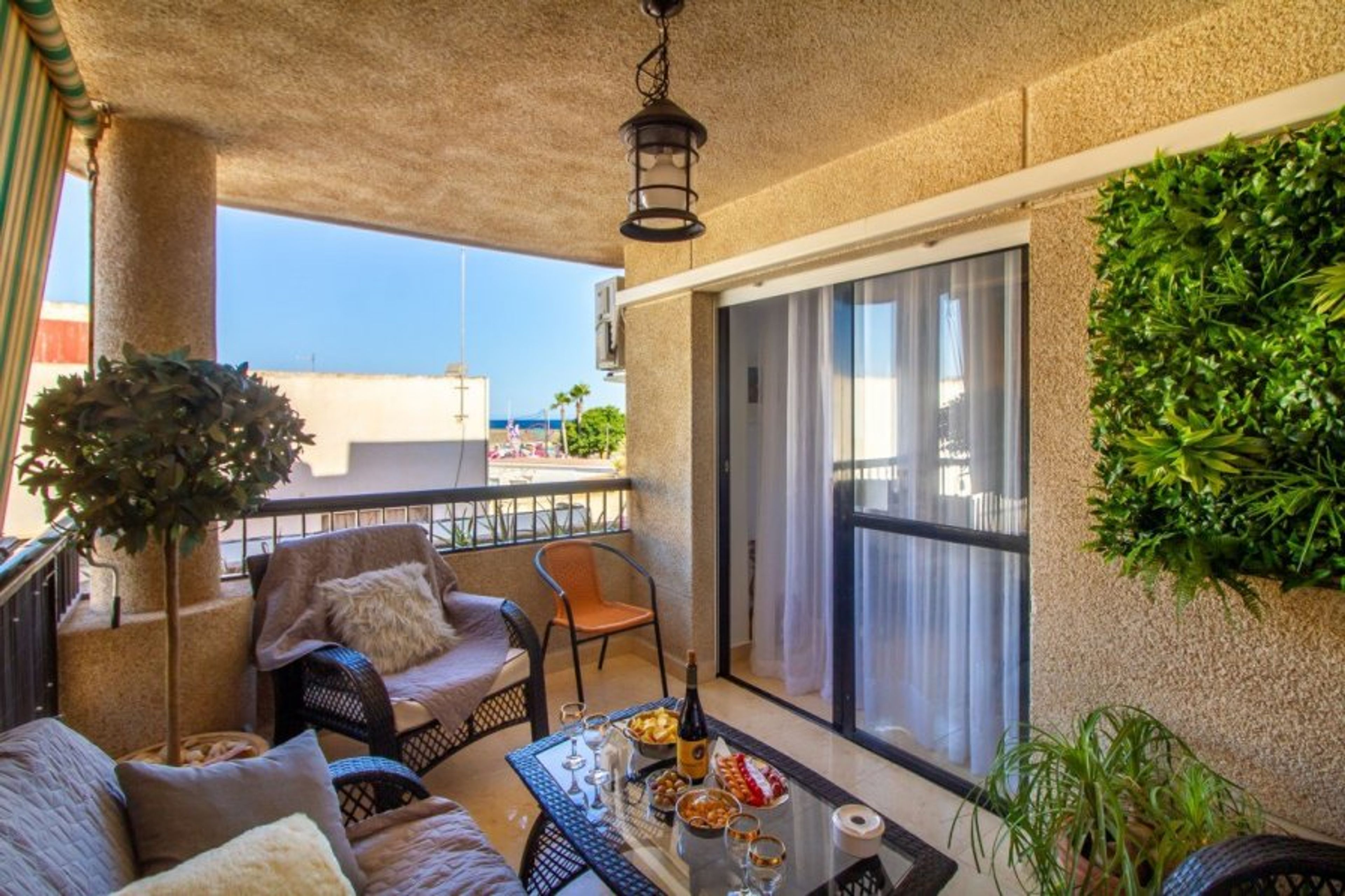 Balcony with Furniture and a Sea View