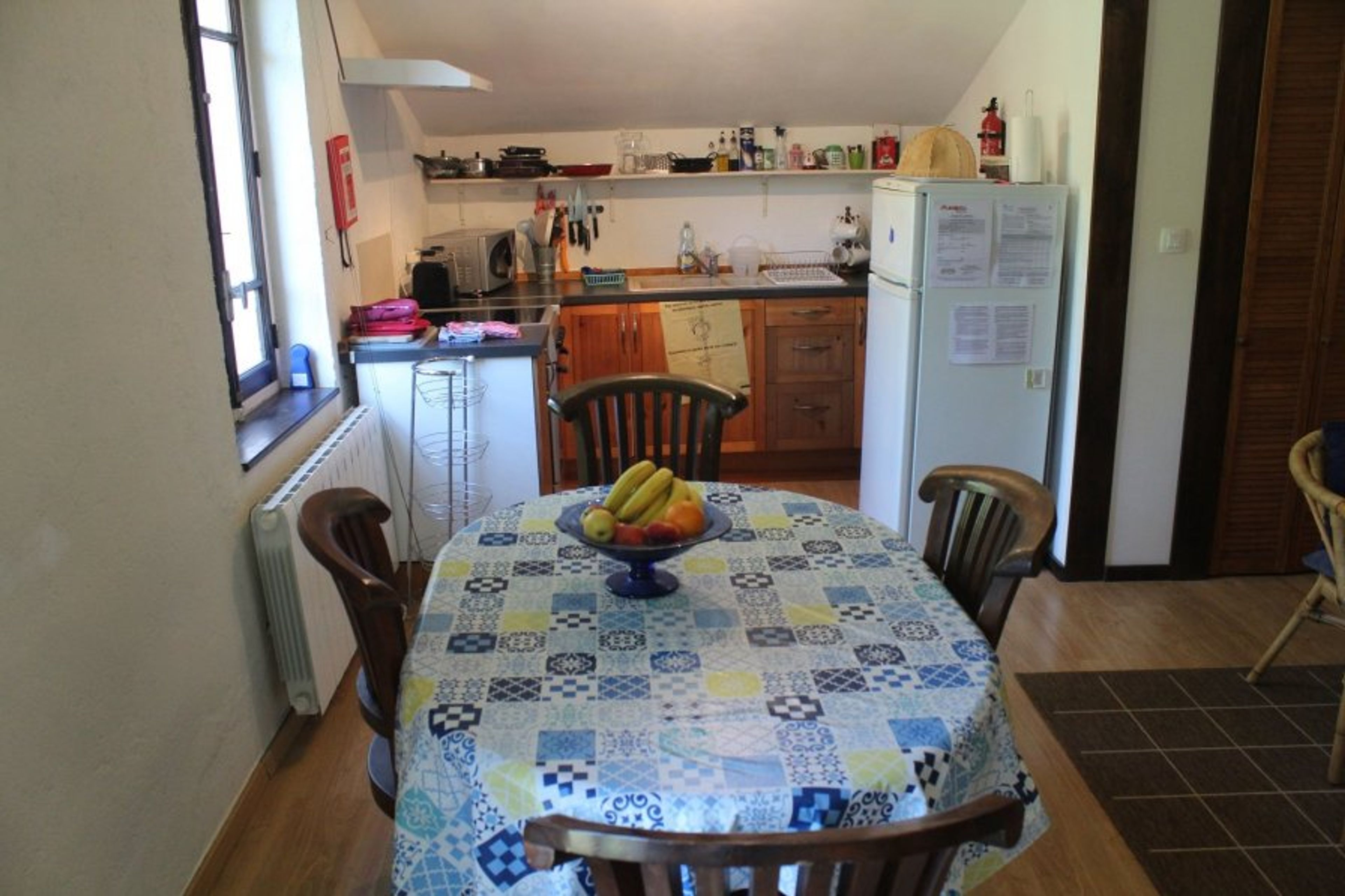 Dining area and kitchen, studio