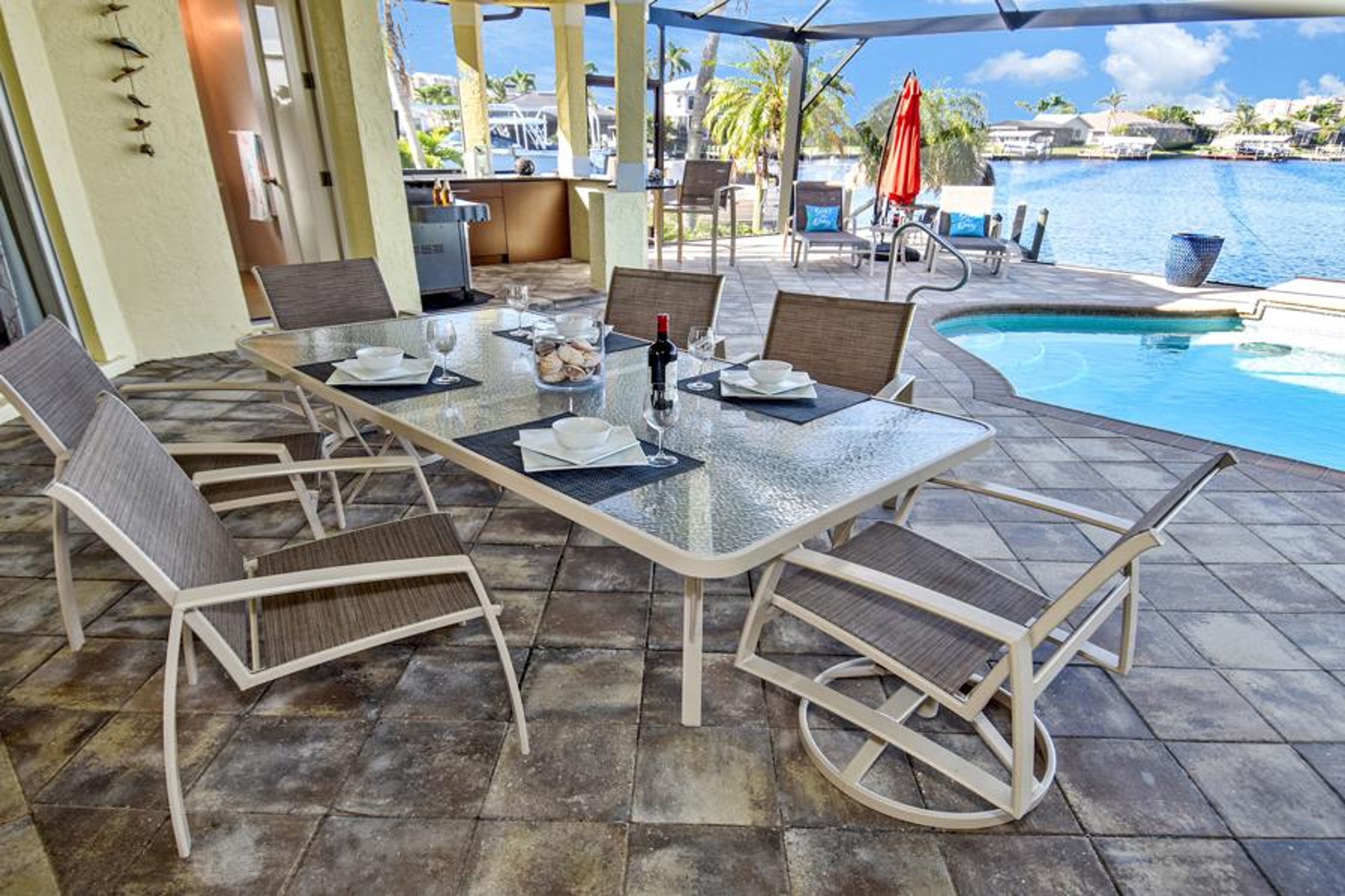 Set for a tasty dinner and a good red wine