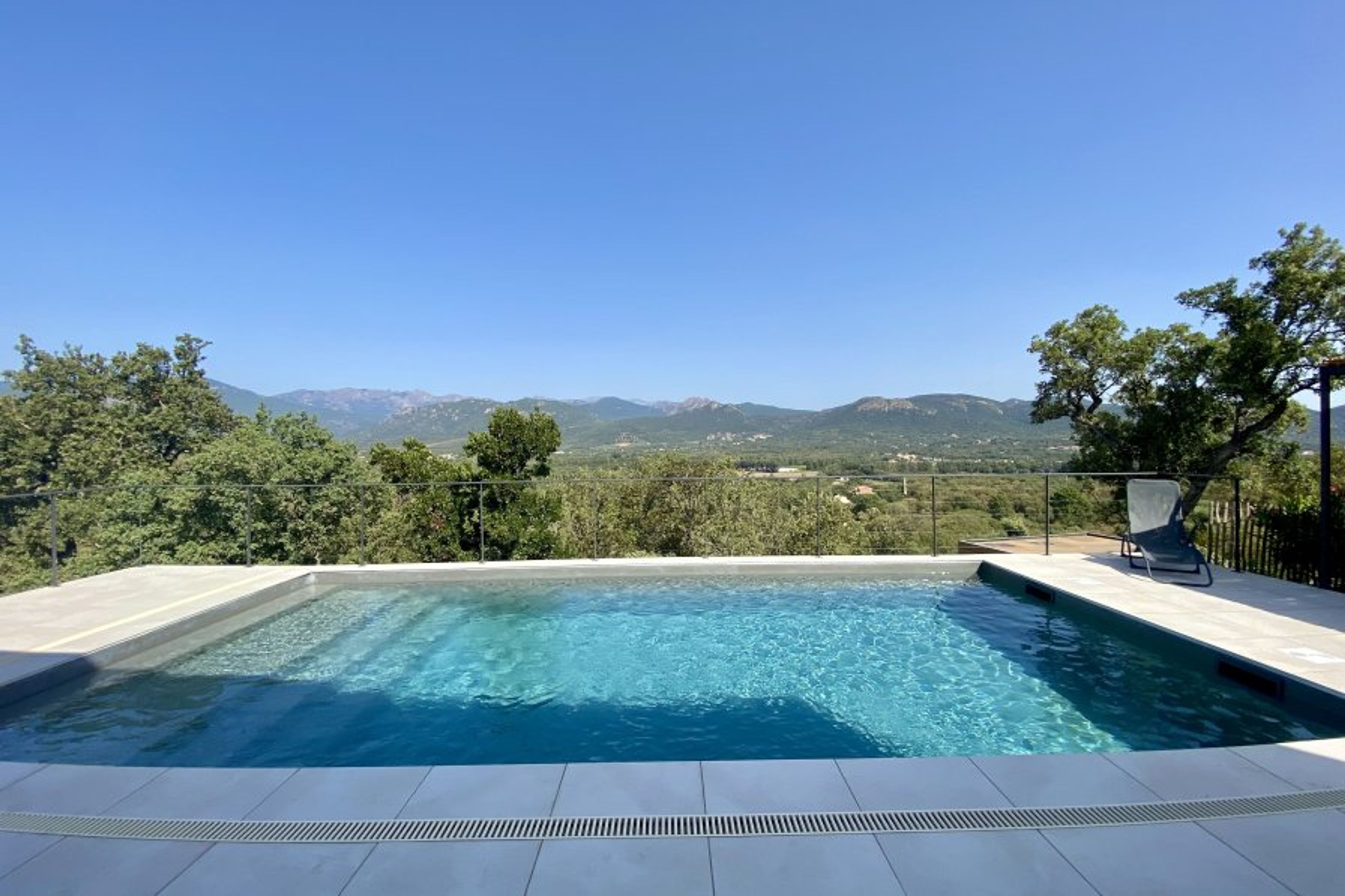 Pool with mountain view