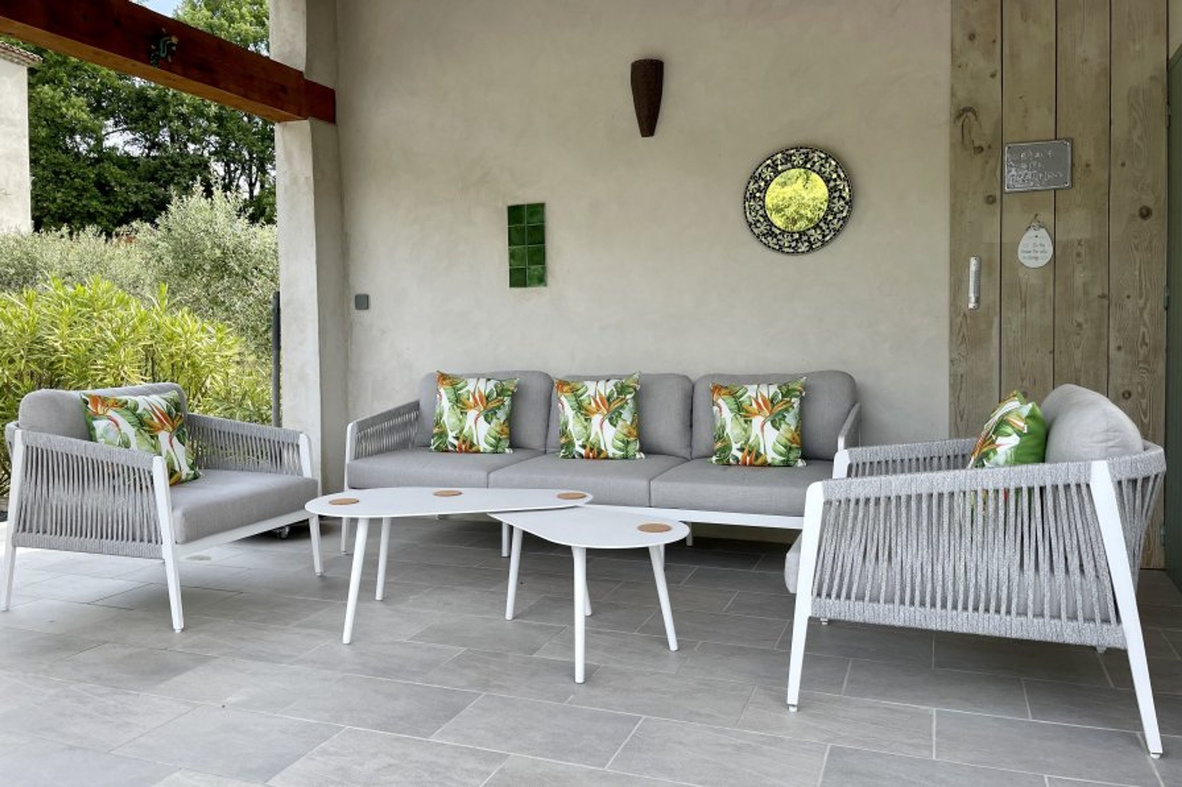 Pool house for guests to relax 