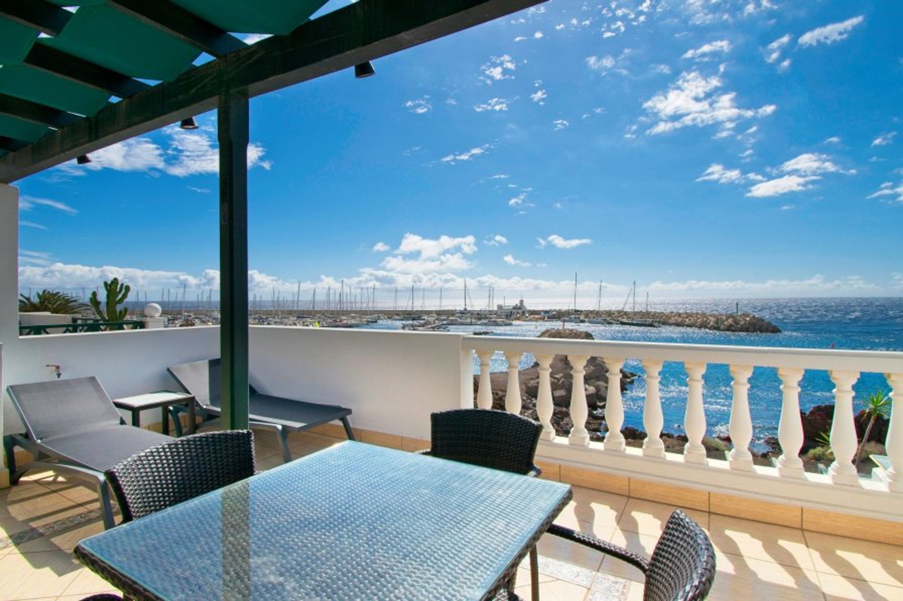 Stunning sea views from the south facing sunny balcony