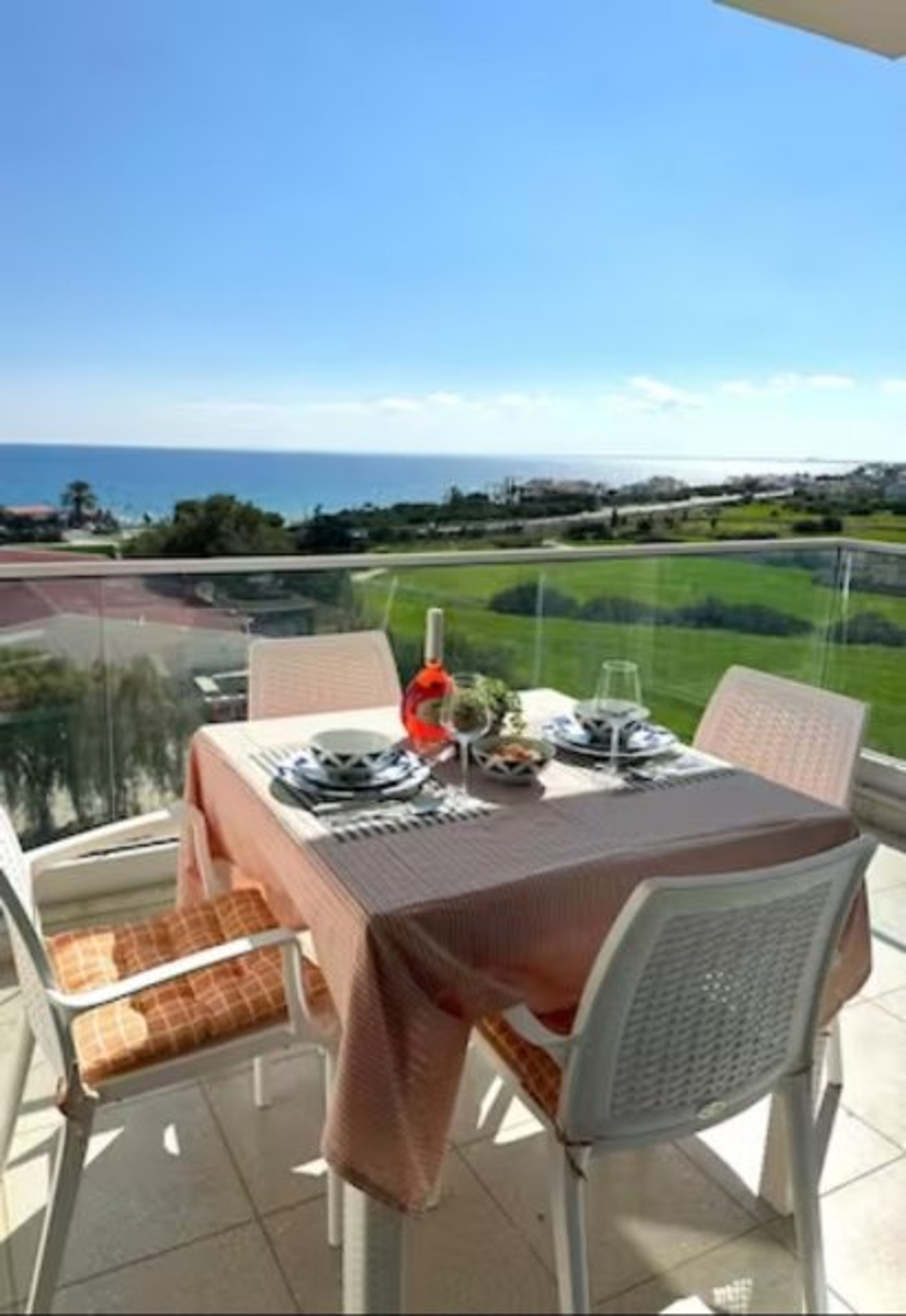 balcony with sea view