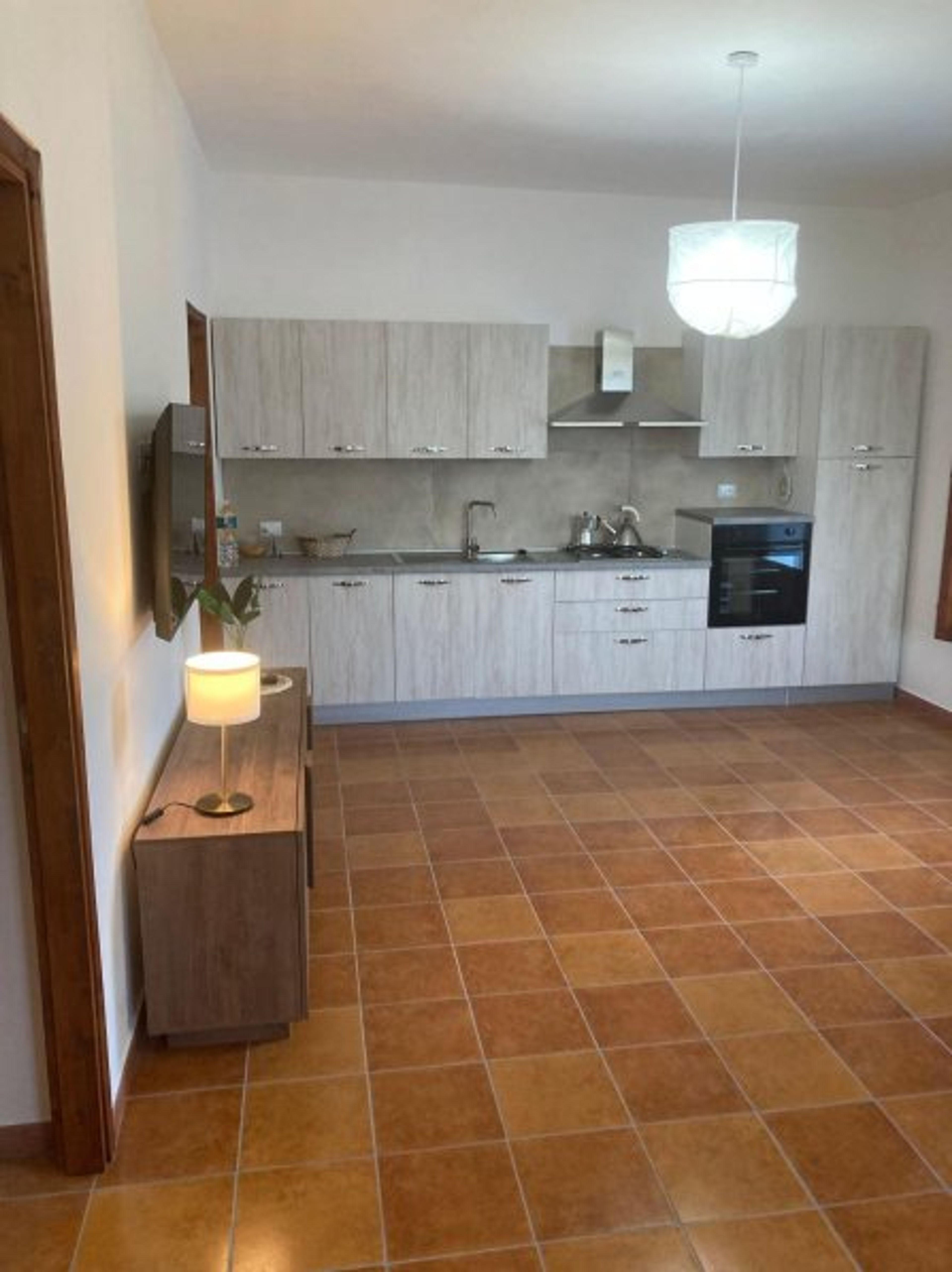 Open plan kitchen/living room