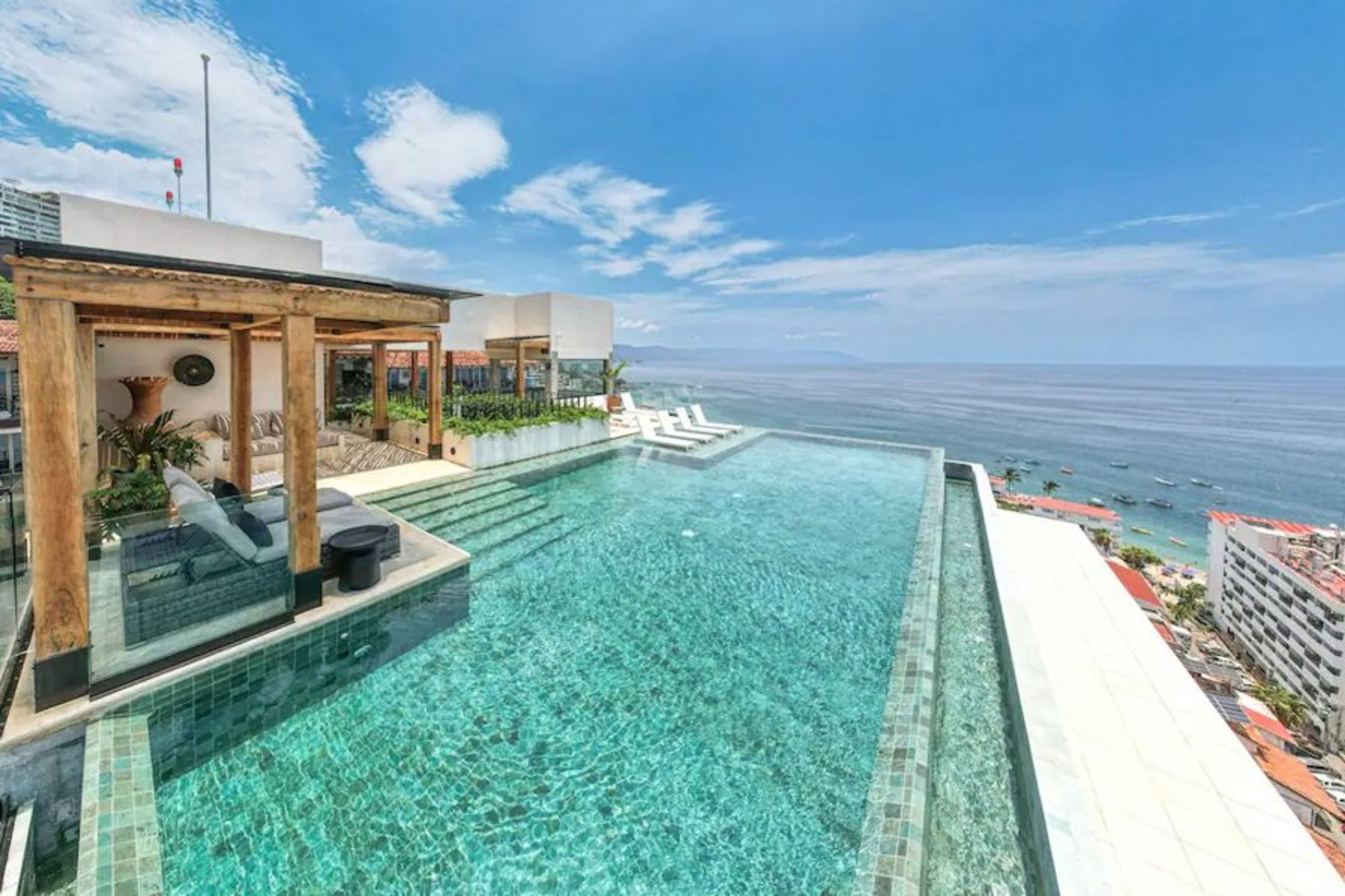 comfy lounging and seating on the rooftop