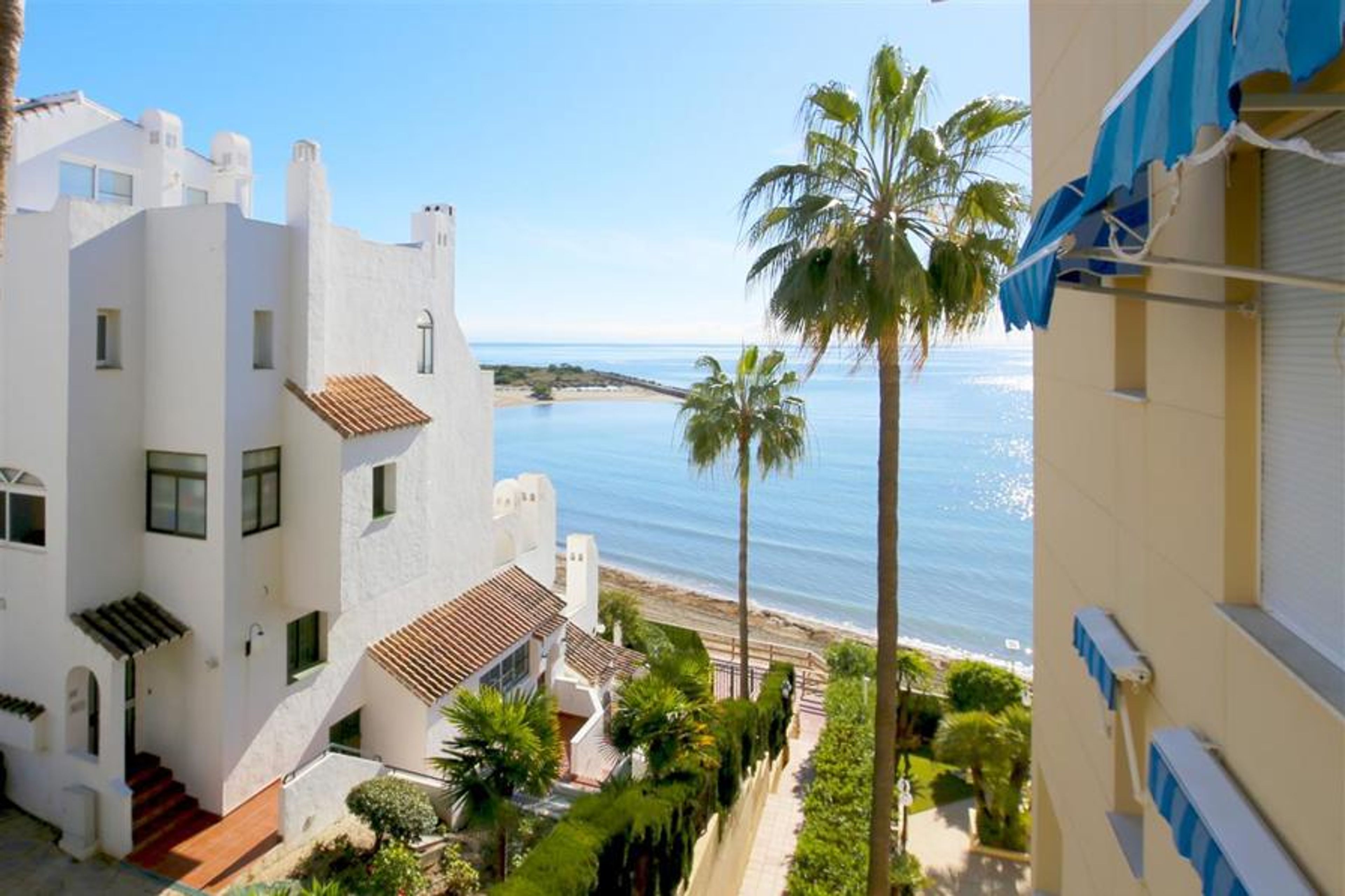 Beautiful views to the sea from the terrace of the