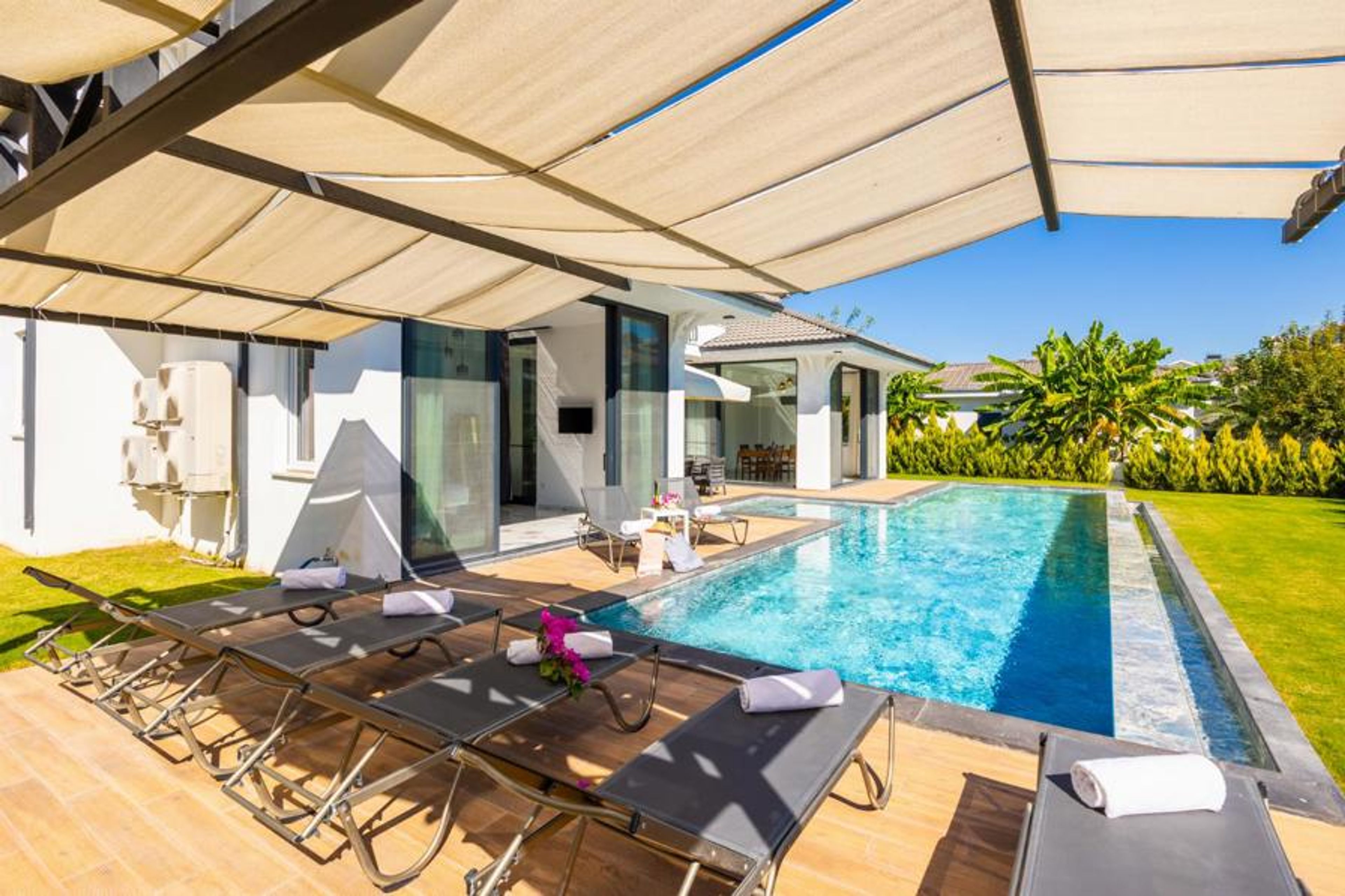 Sheltered terrace area