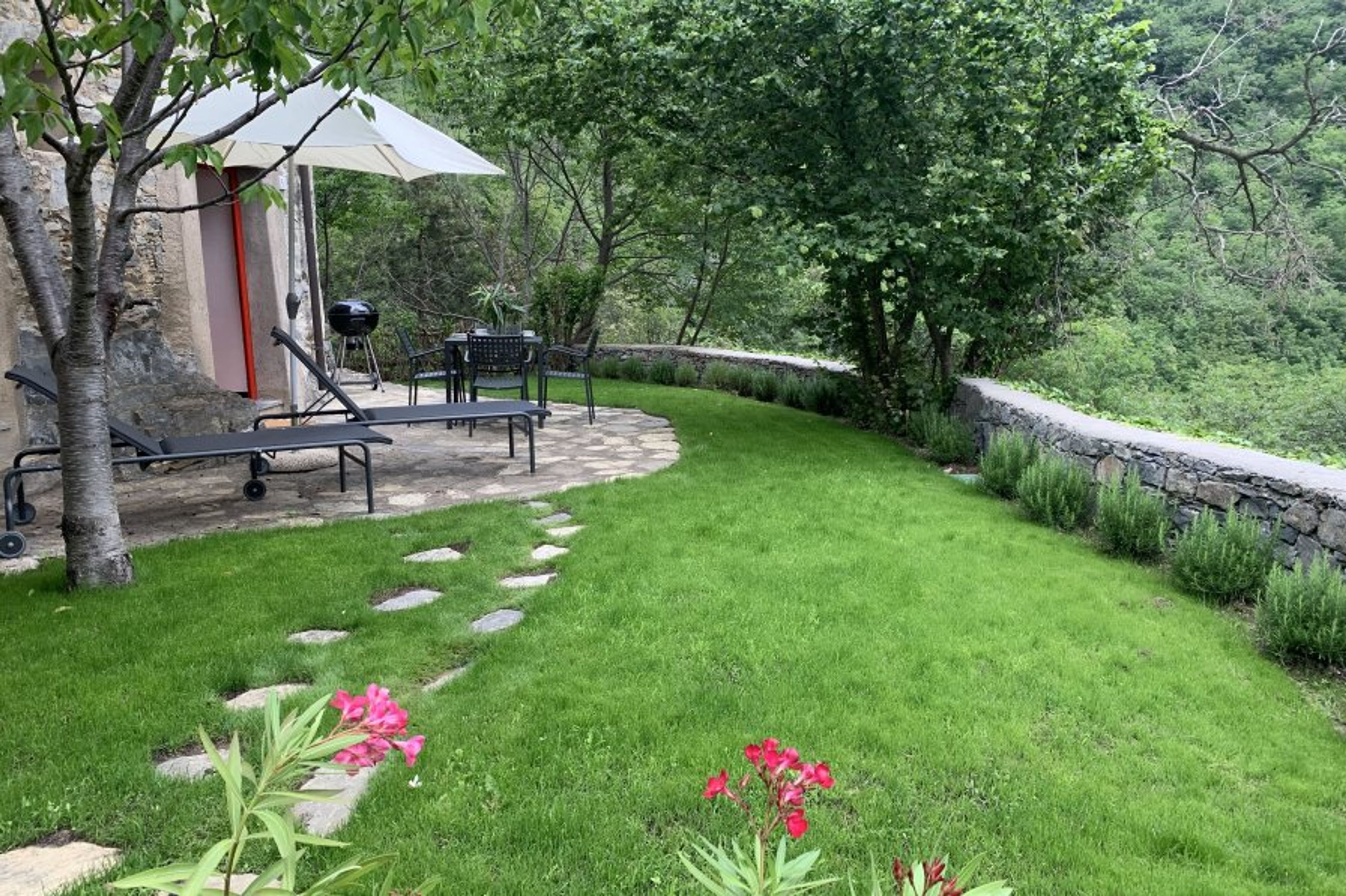 beautiful large private garden with  planting and incredible views 