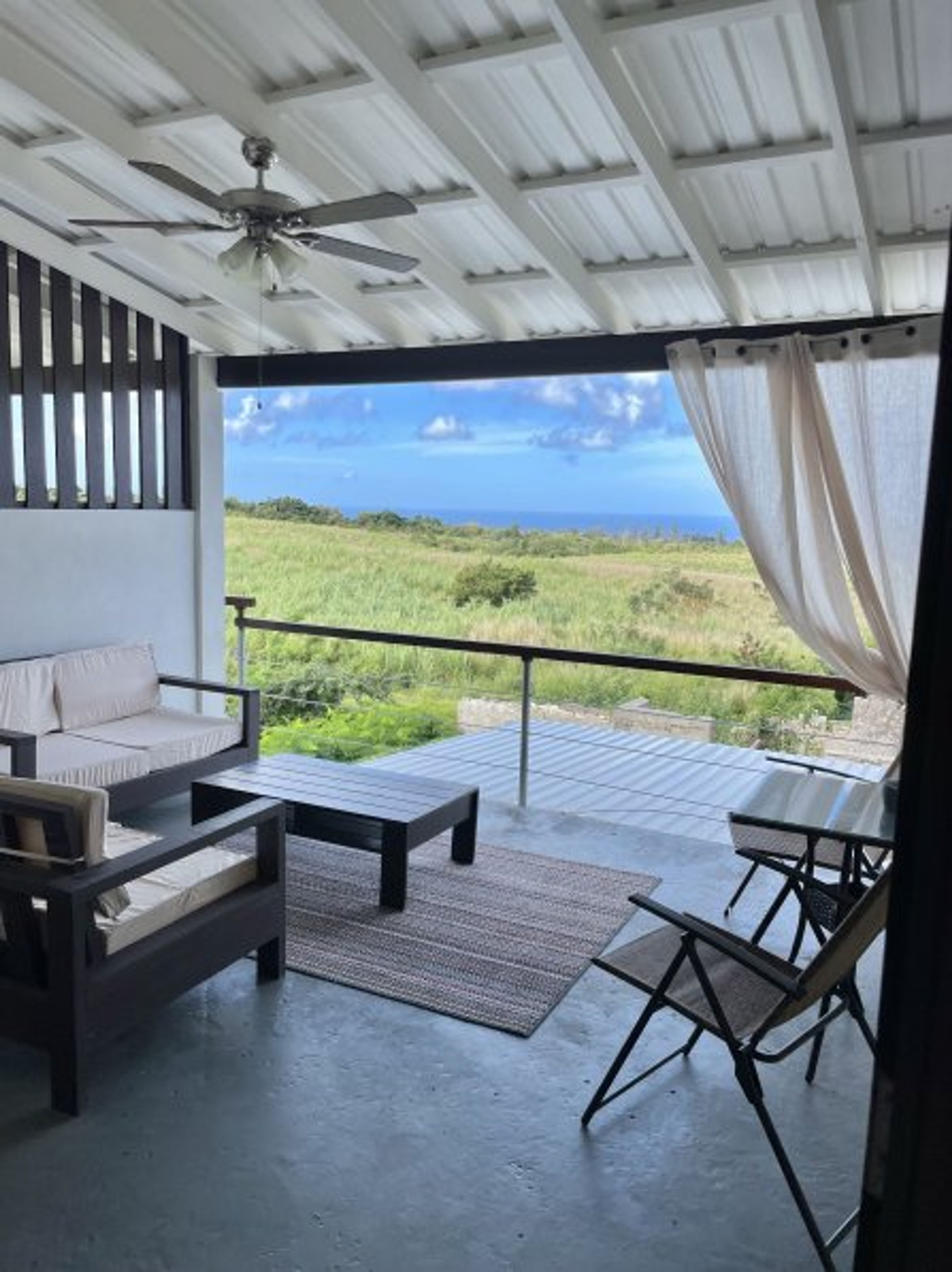Covered dining/living room deck