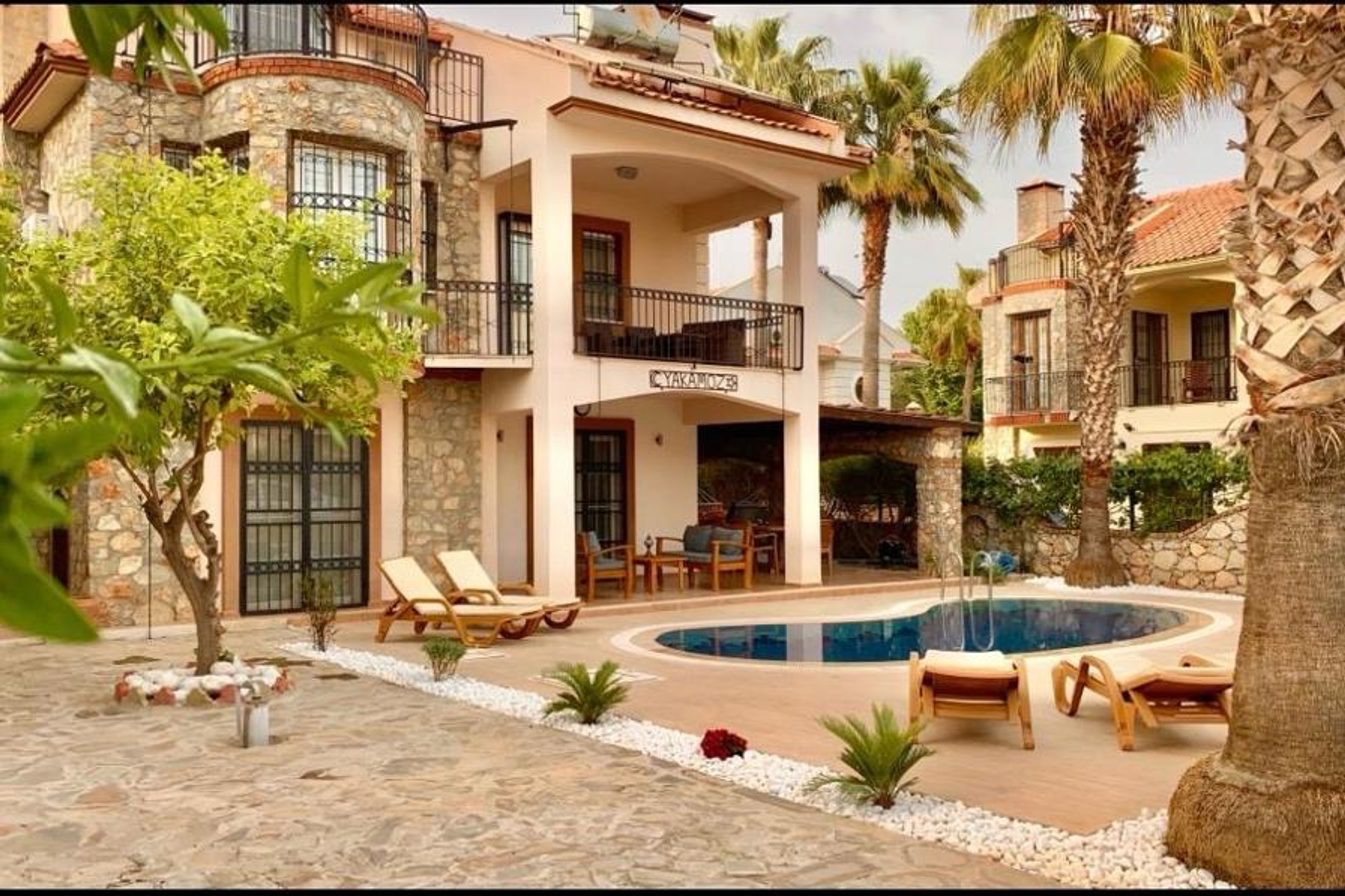 Front of villa
