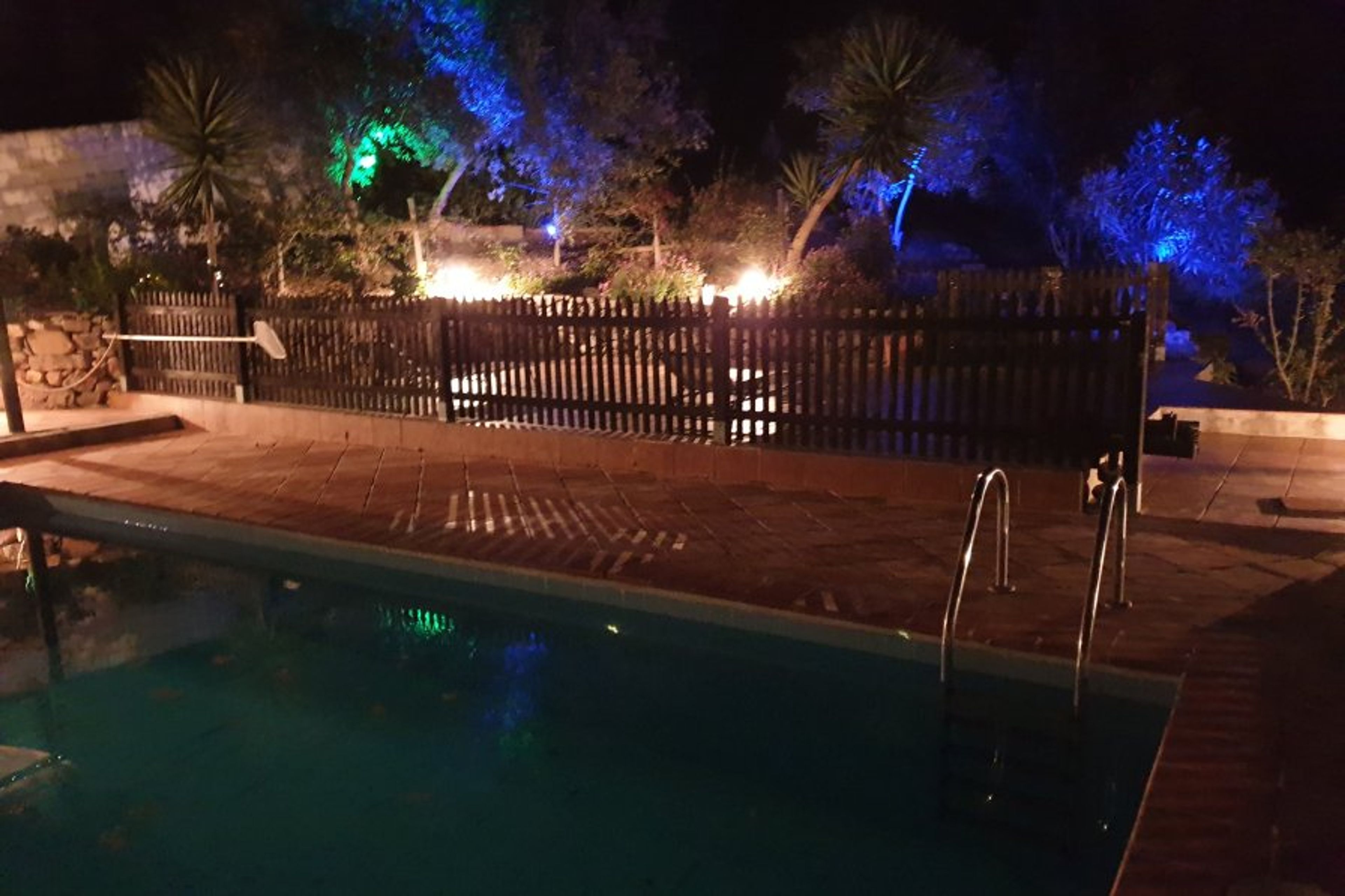 Evening around the pool terrace
