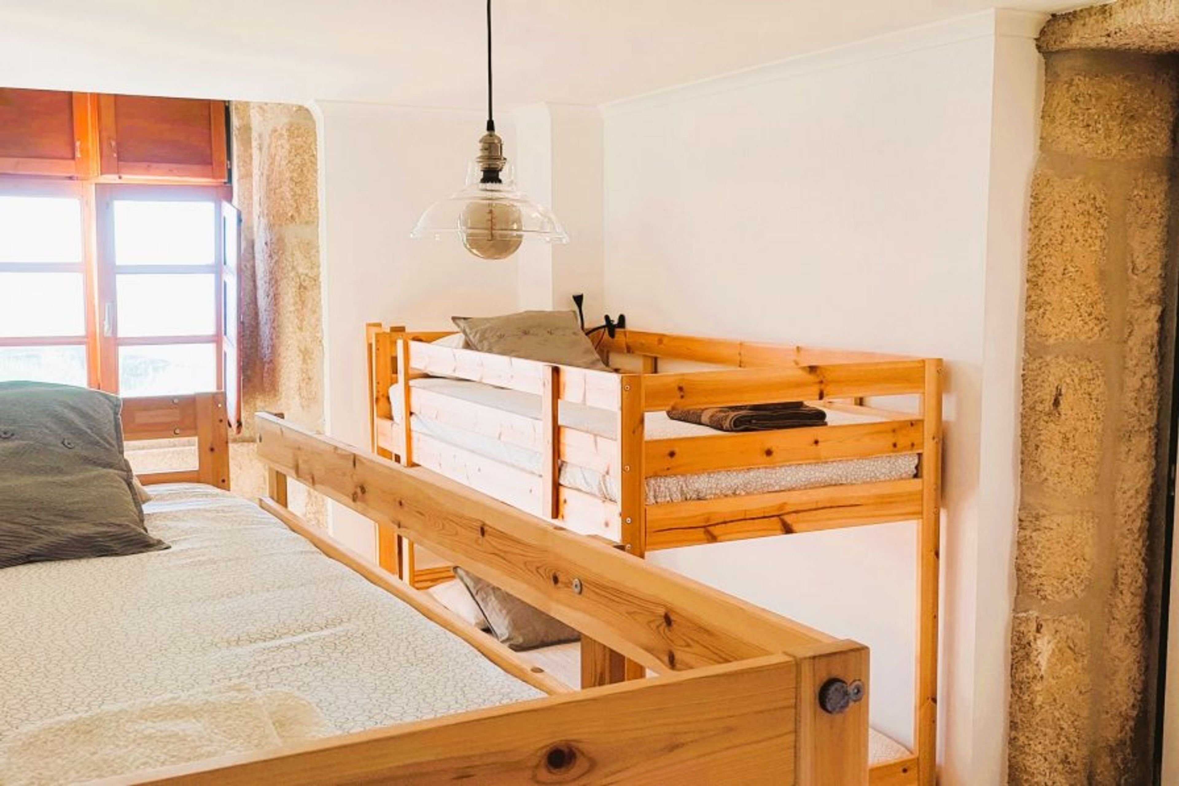 room with bunk beds