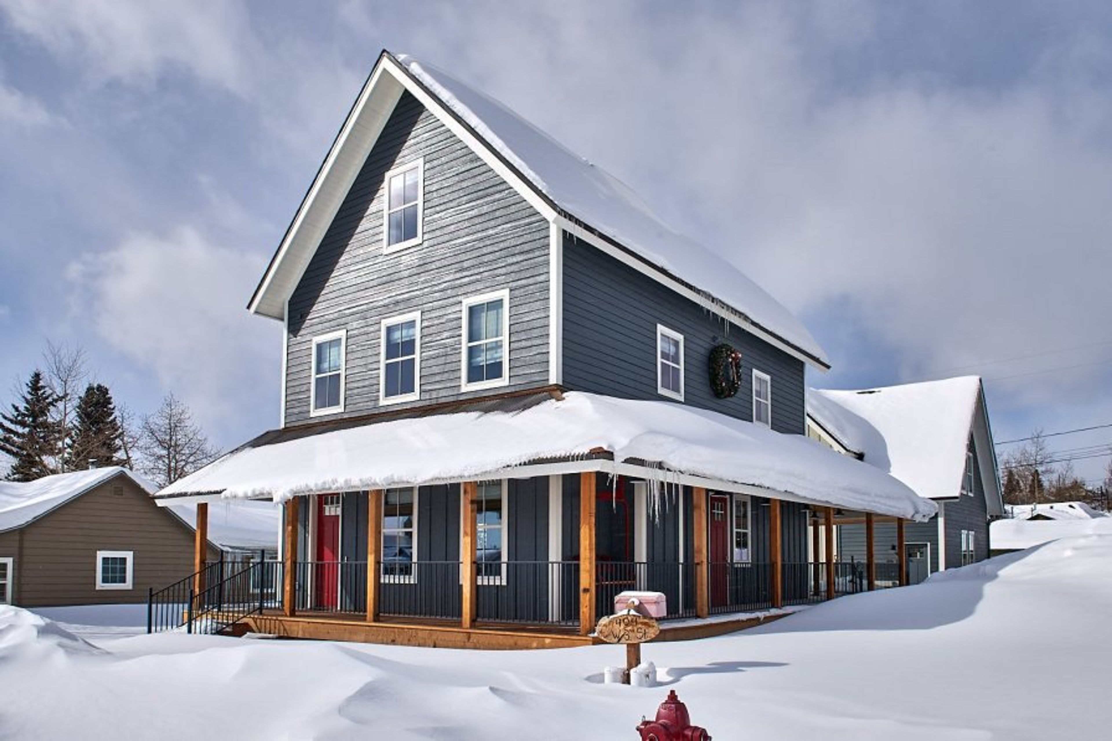 Large corner lot with wraparound porch. Walking distance to downtown.