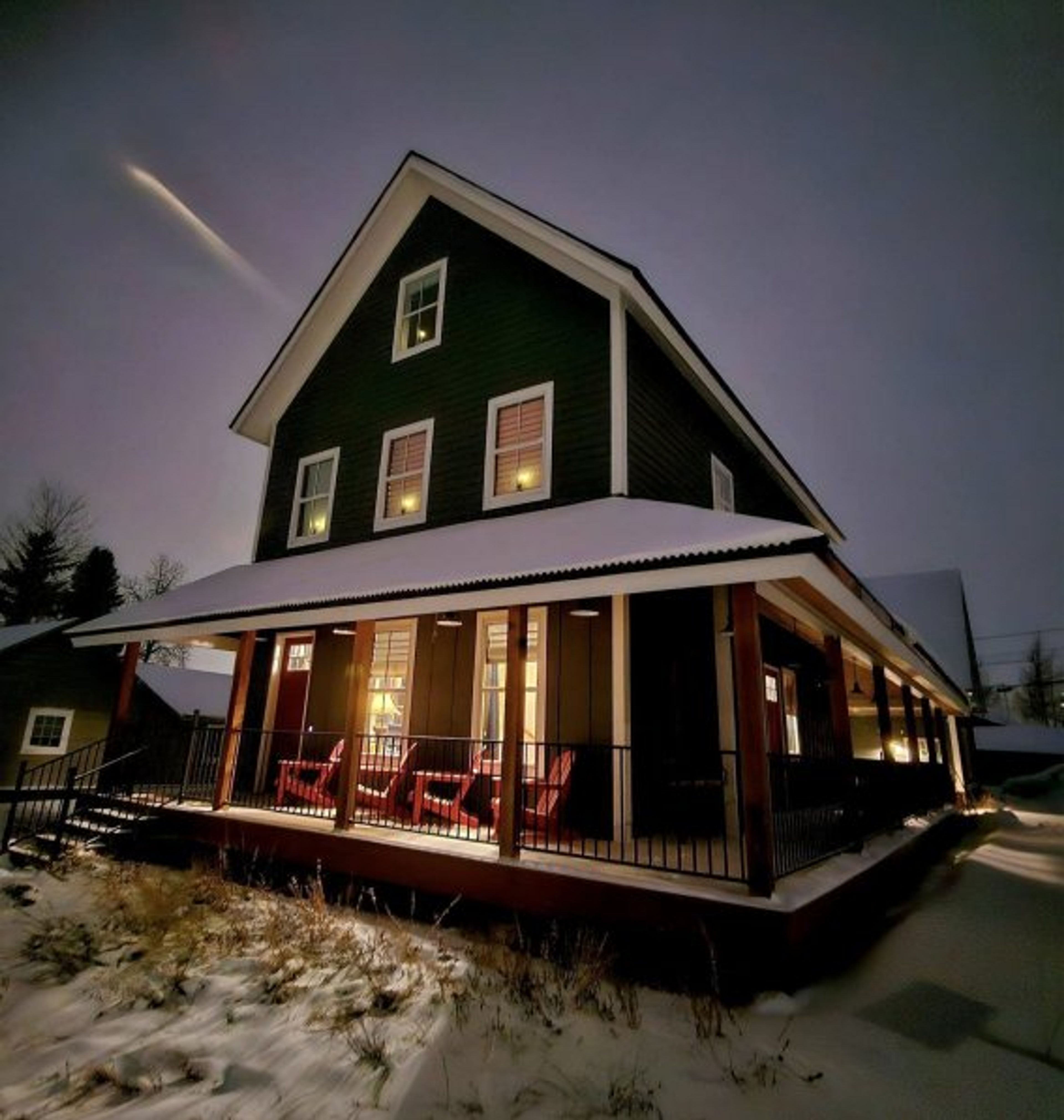 Large corner lot with wraparound porch. Walking distance to downtown.