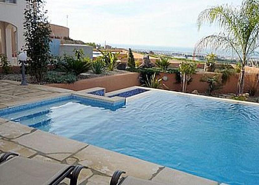 Villa in Coral Bay, Cyprus: View From the Infinity Pool (Winter !)