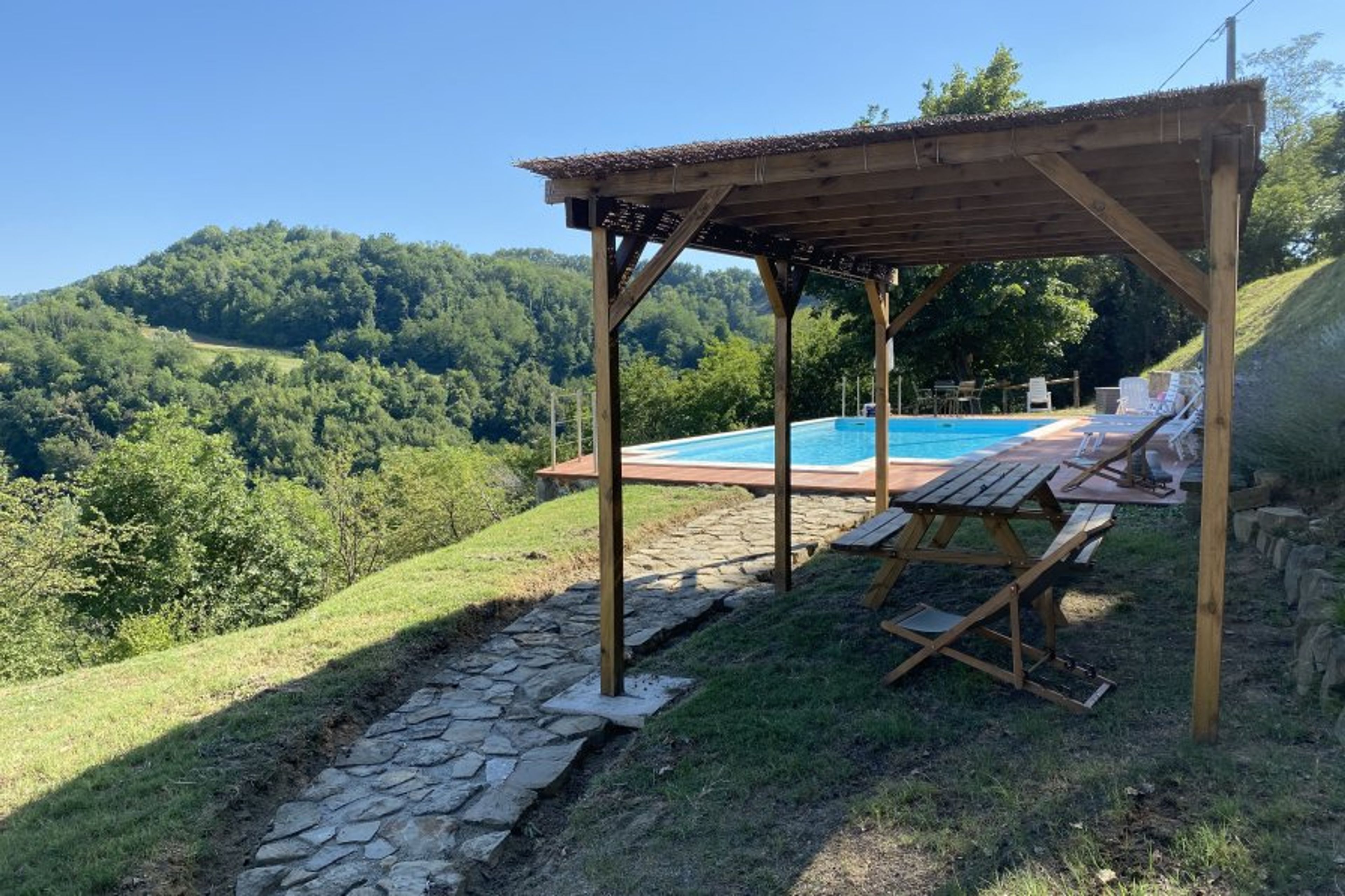 Many great places to sit and dine outside.