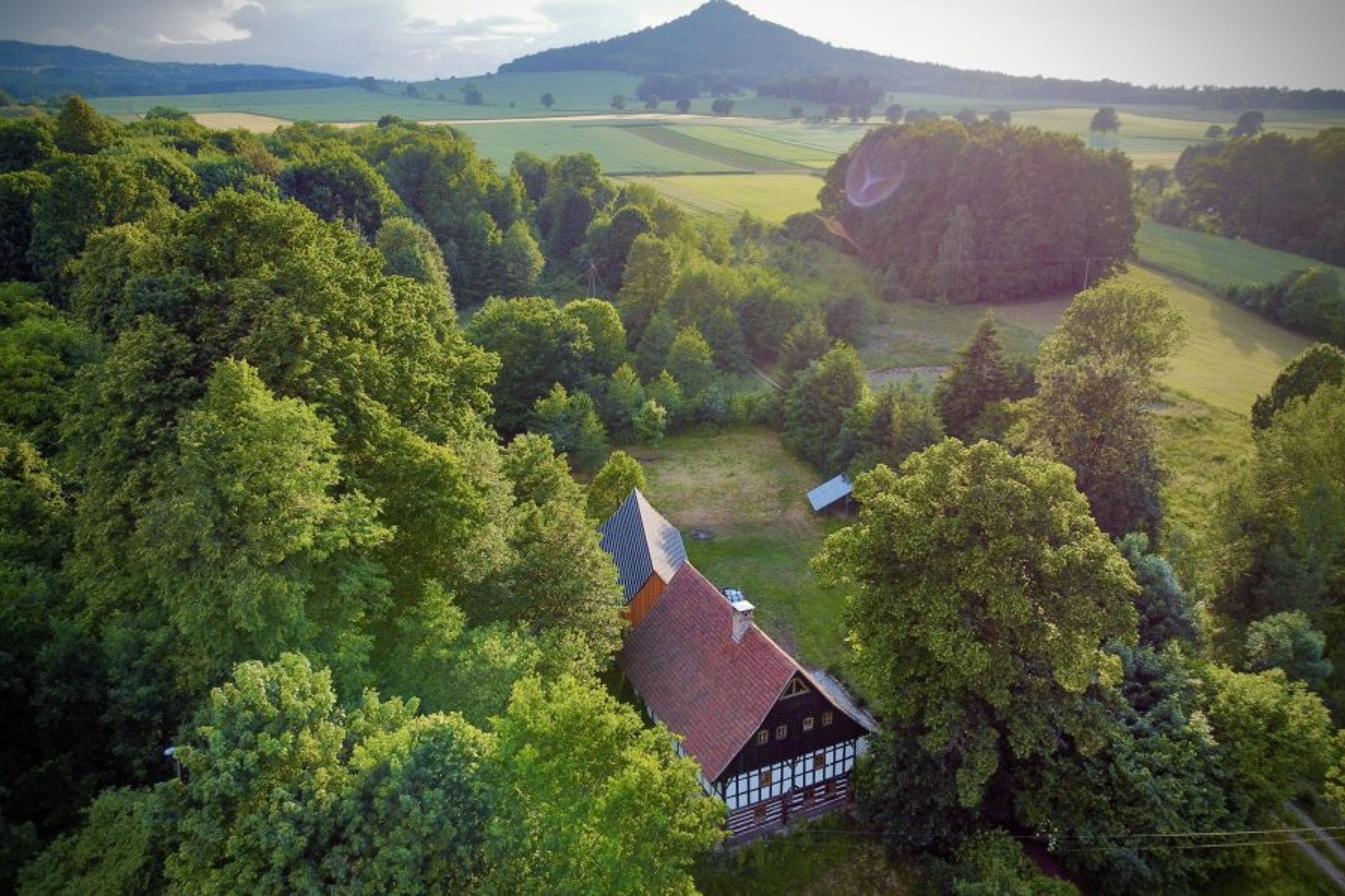 House at the foot of Poland's highest volcano (501m)