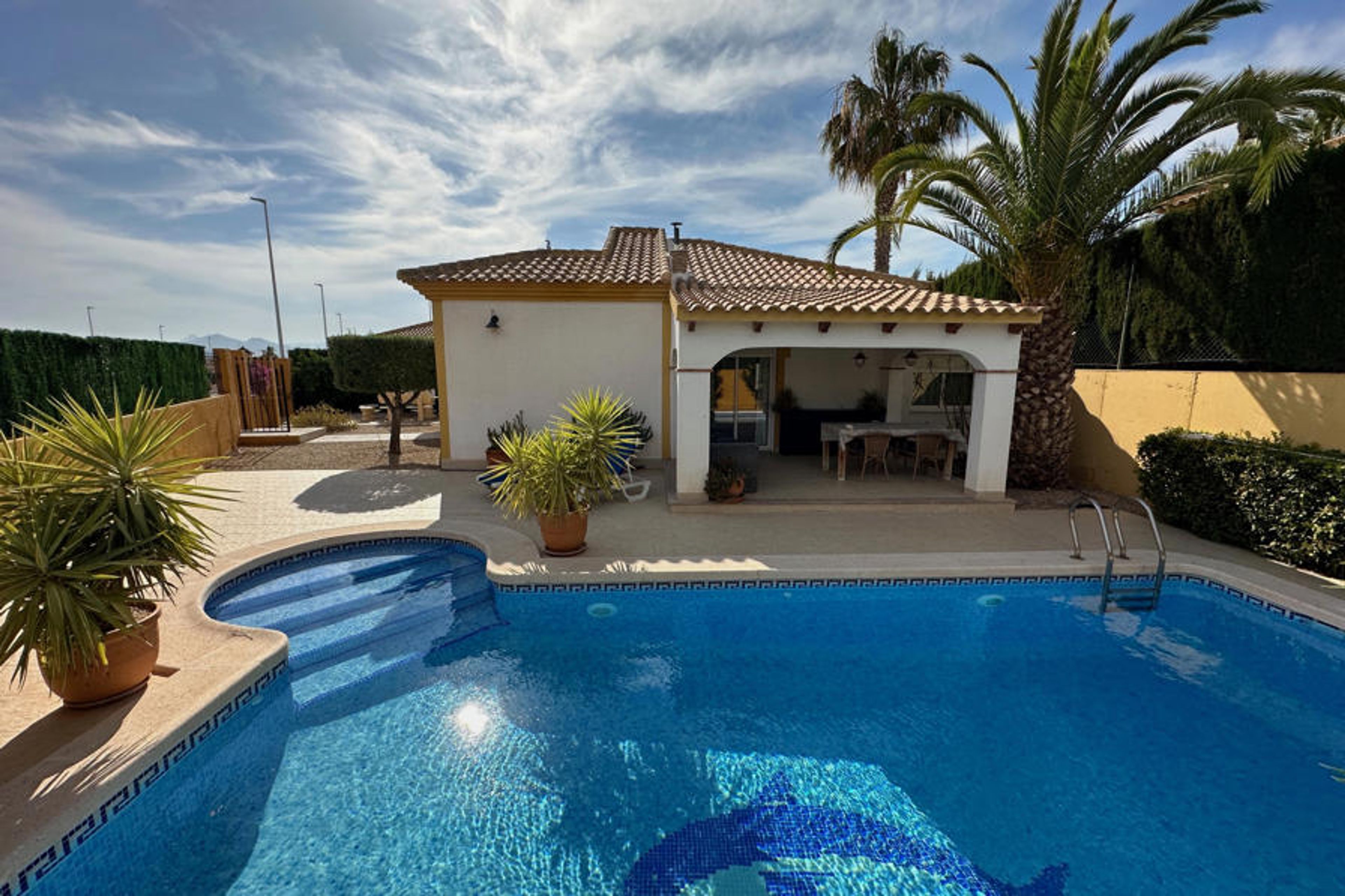 Private pool and great porche.