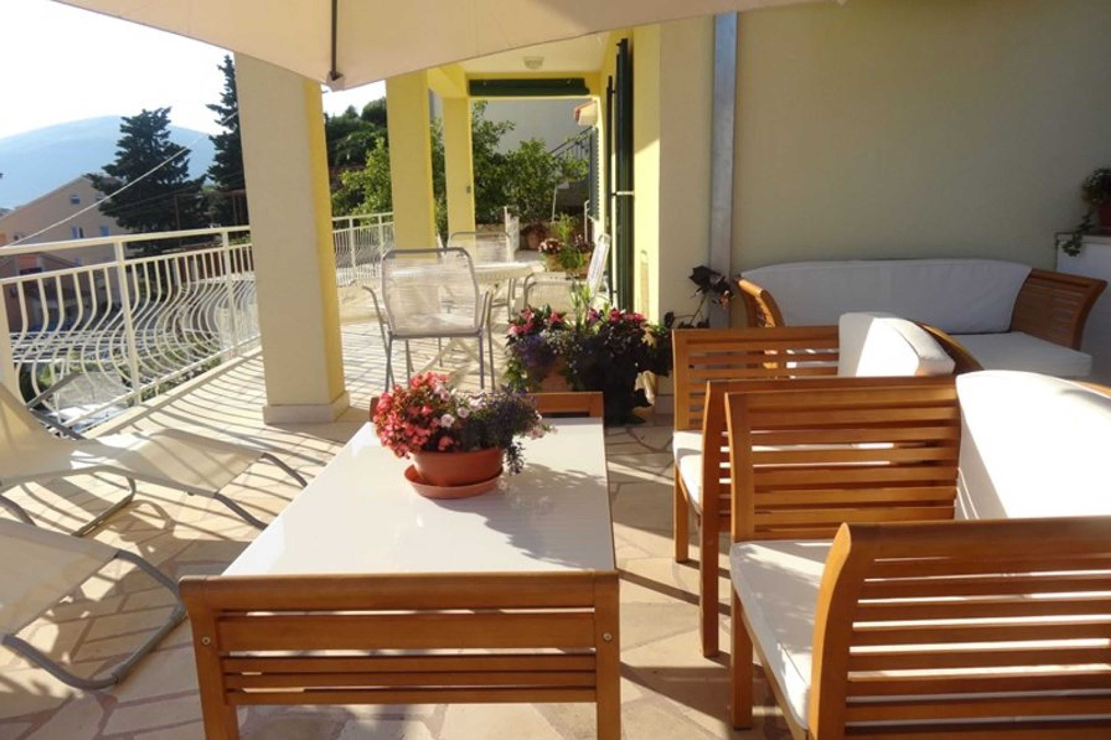 Apartment 1, private terrace with barbeque area