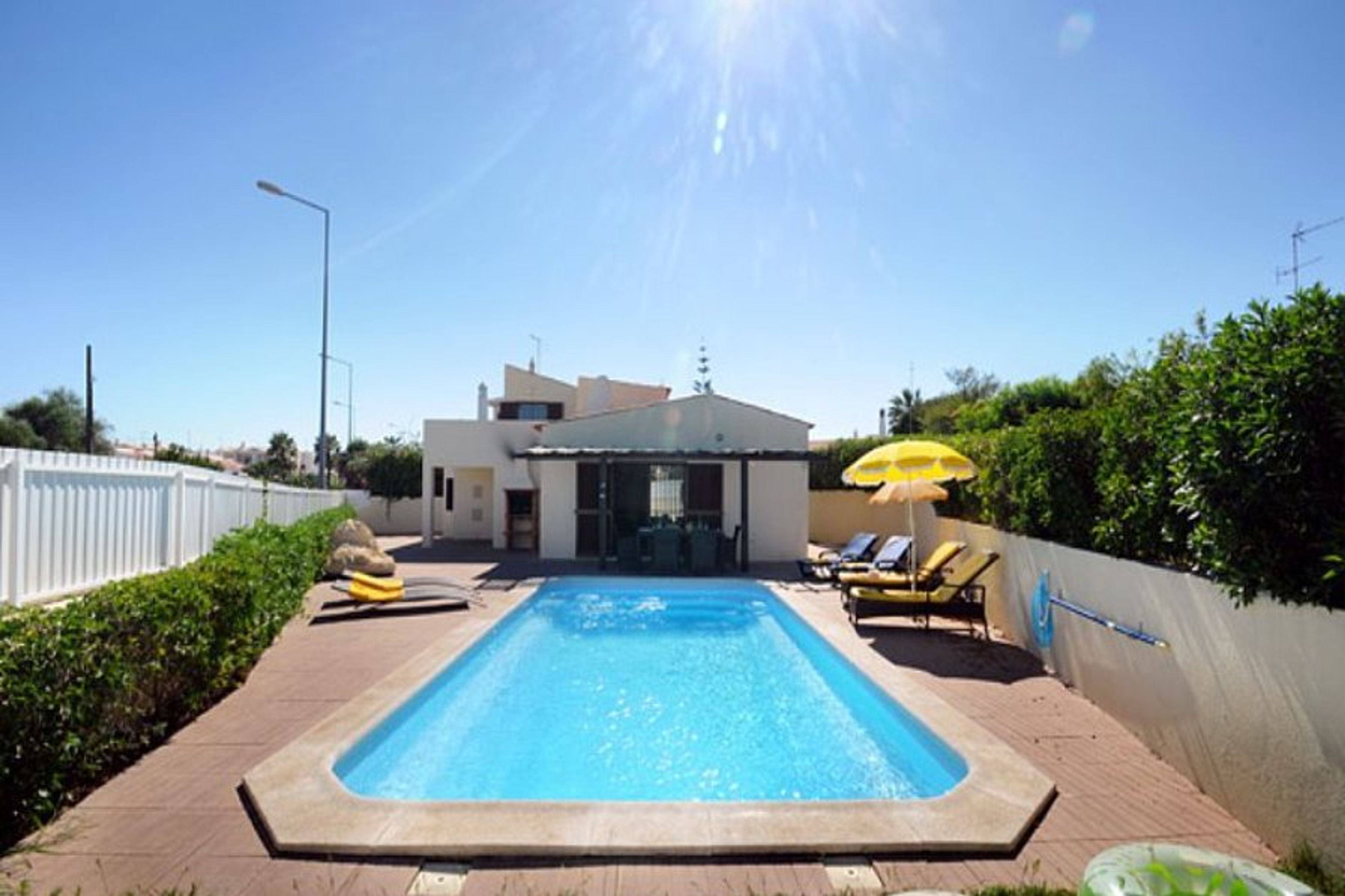 private pool with sunloungers