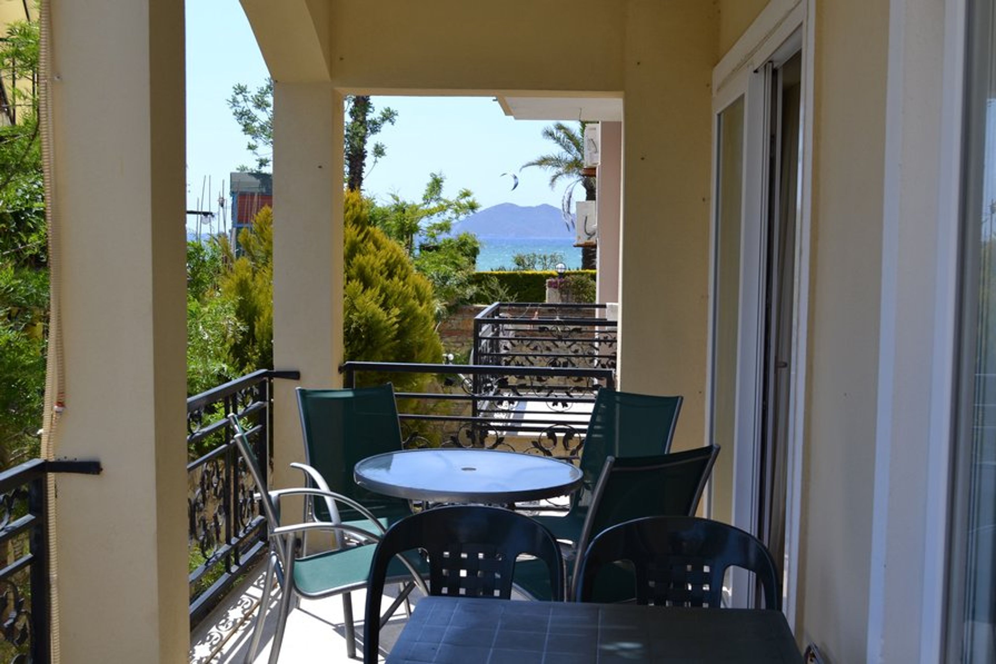 South facing large balcony off the living room with lovely seaviews