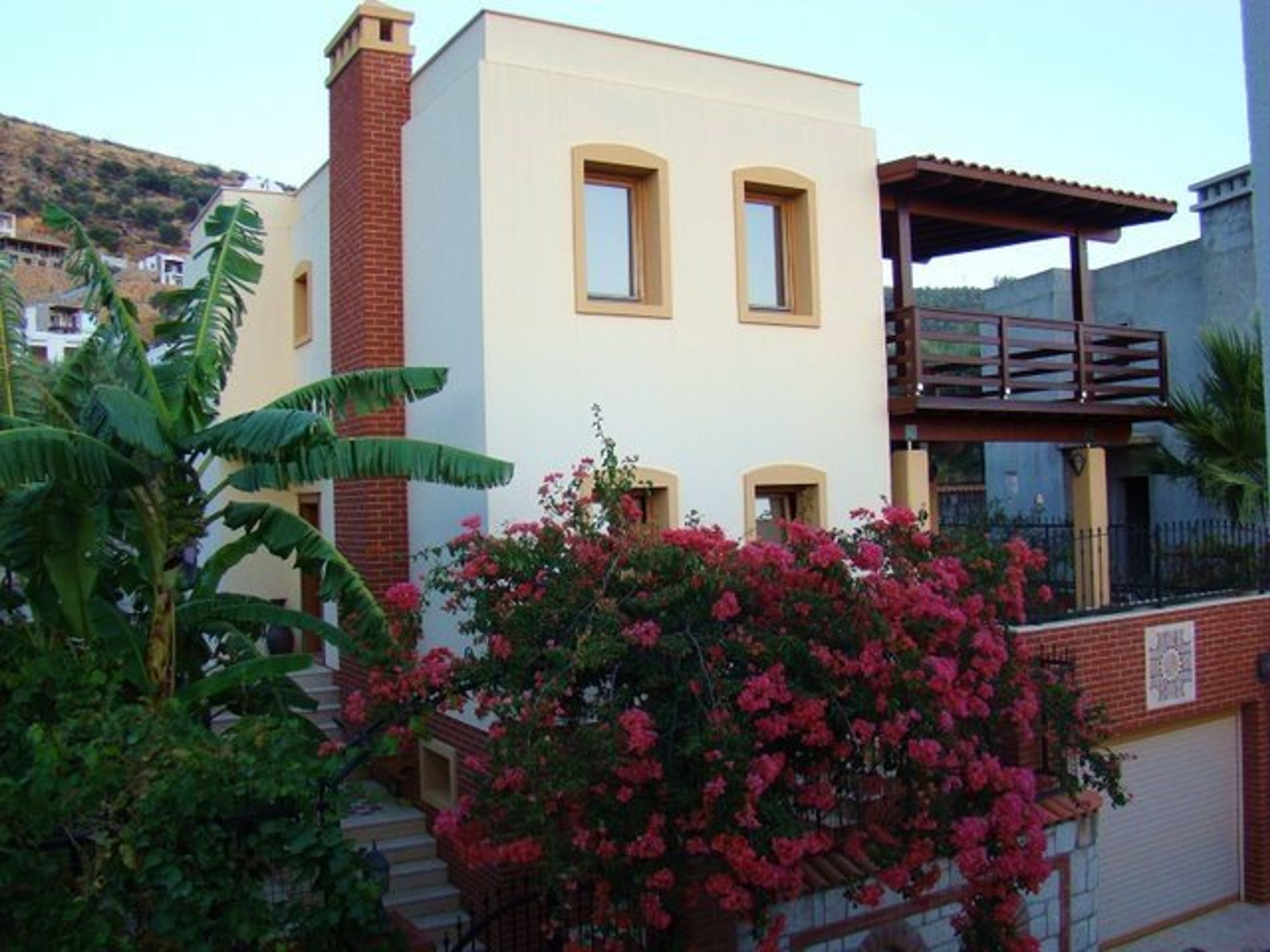 View of Villa from private road.