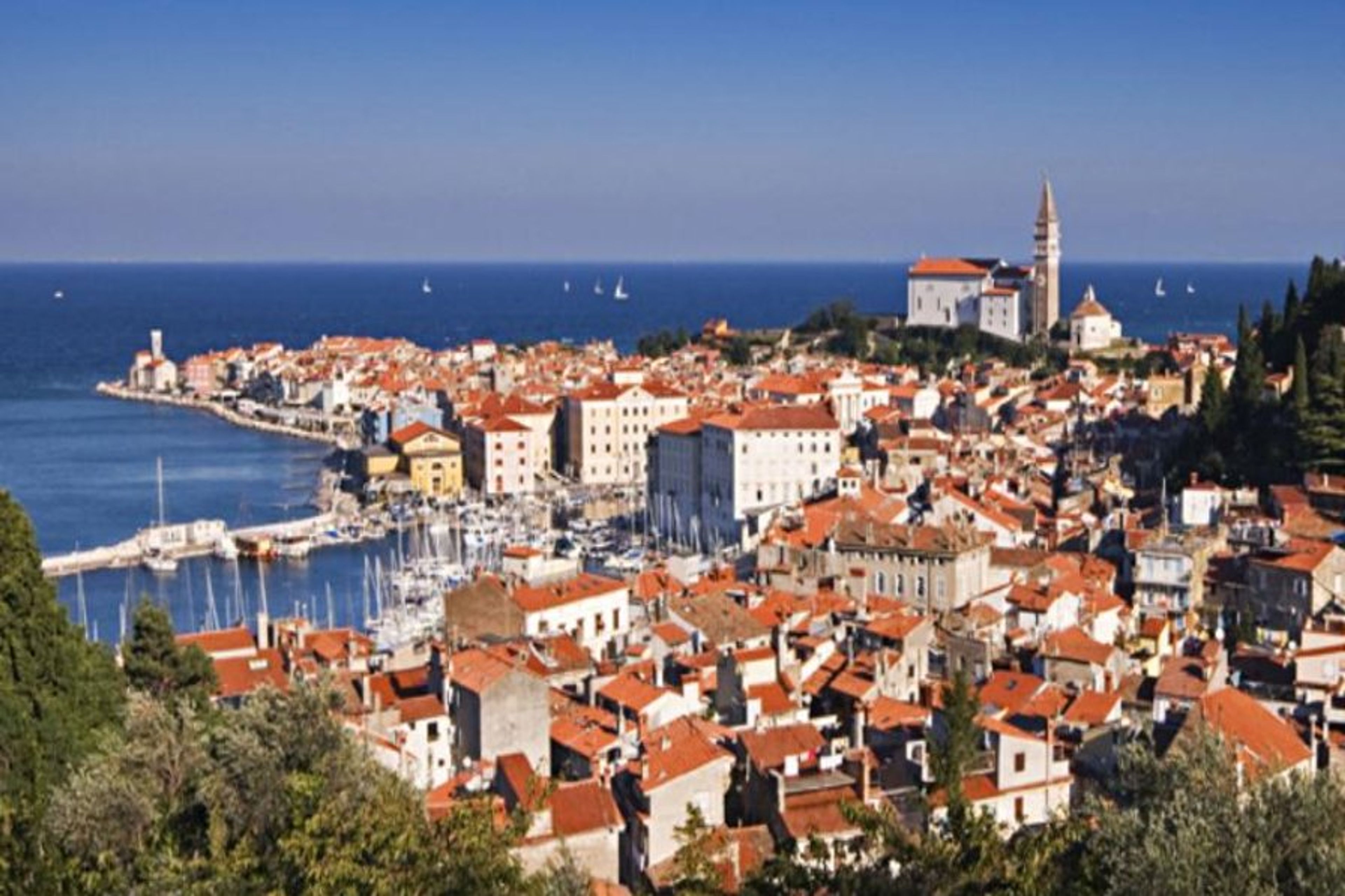 View over Piran city