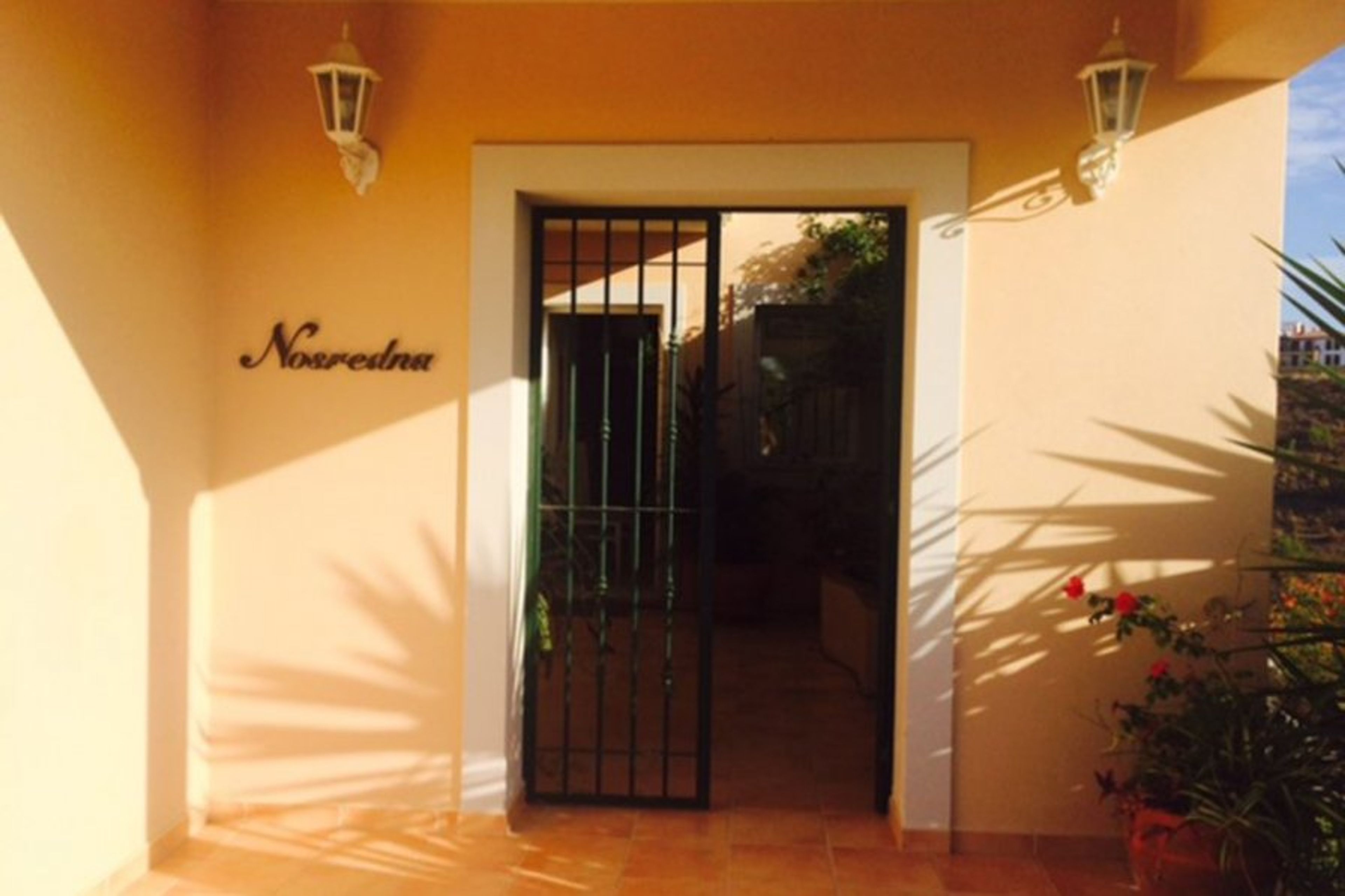 Entrance to villa